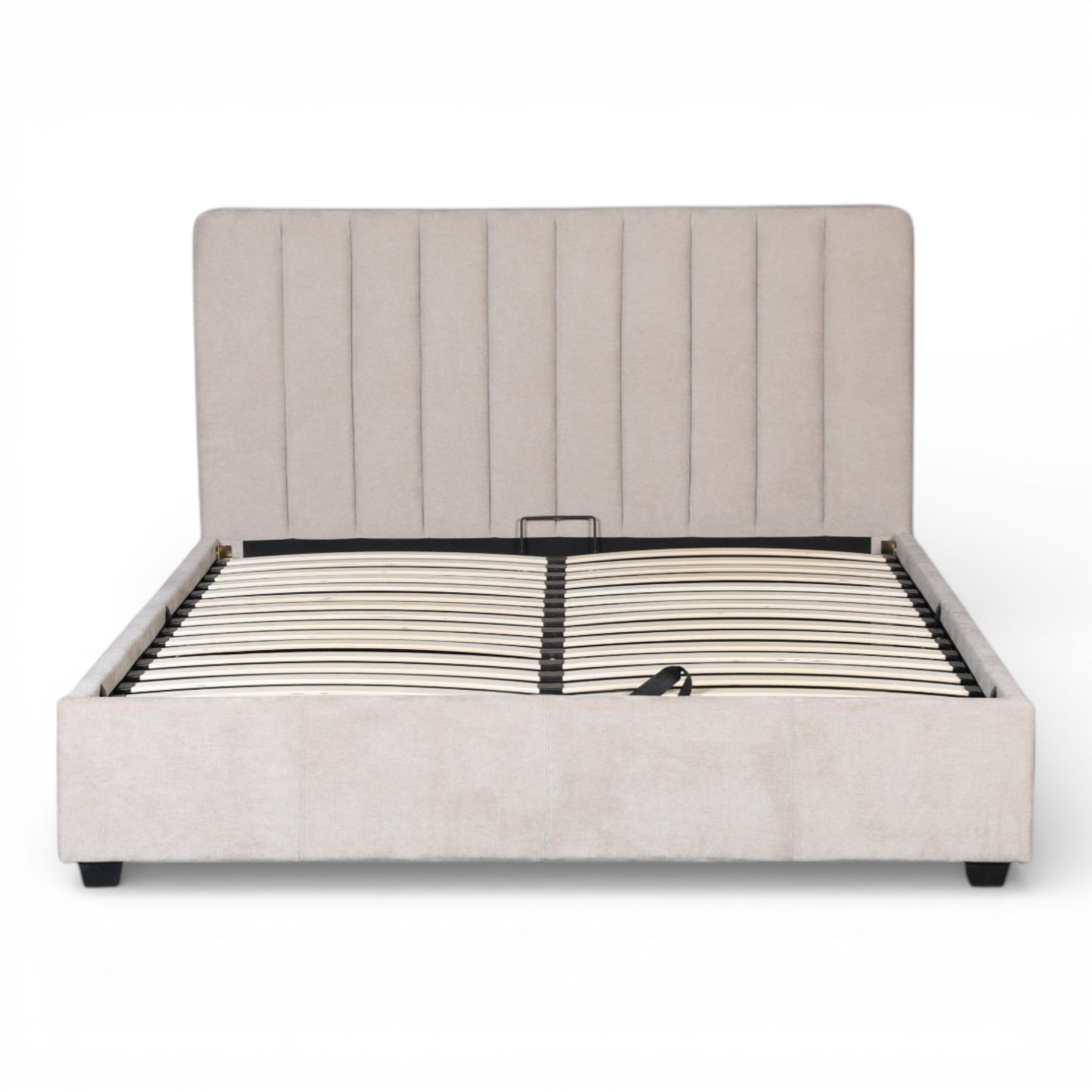 Lit coffre 160x200 Tissu Beige GLOW
