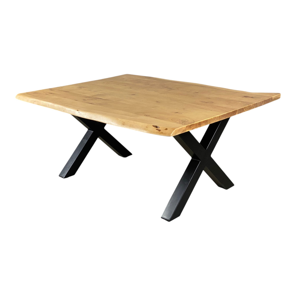 Table basse bois massif pieds métal X - BERGEN