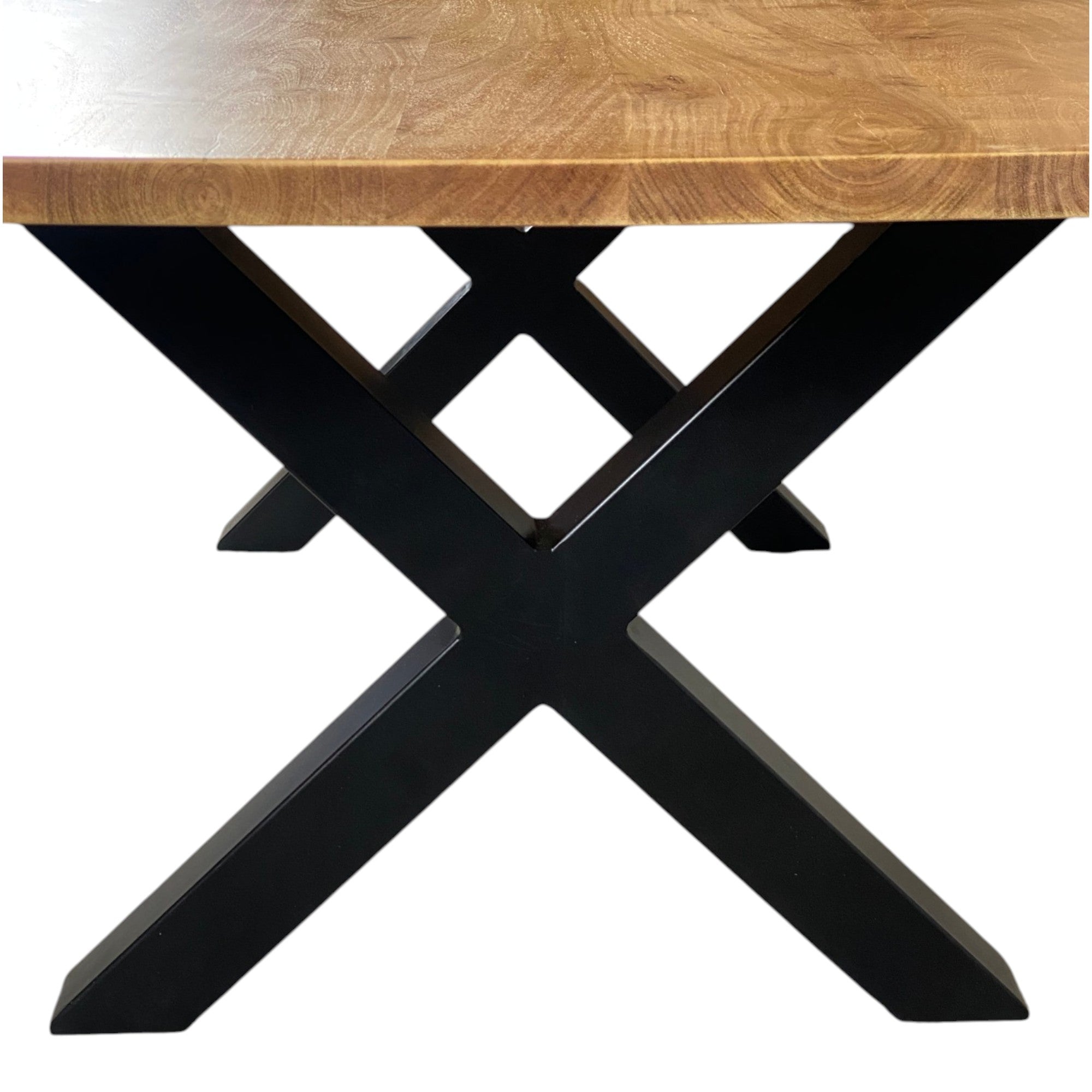 Table basse bois massif pieds métal X - BERGEN