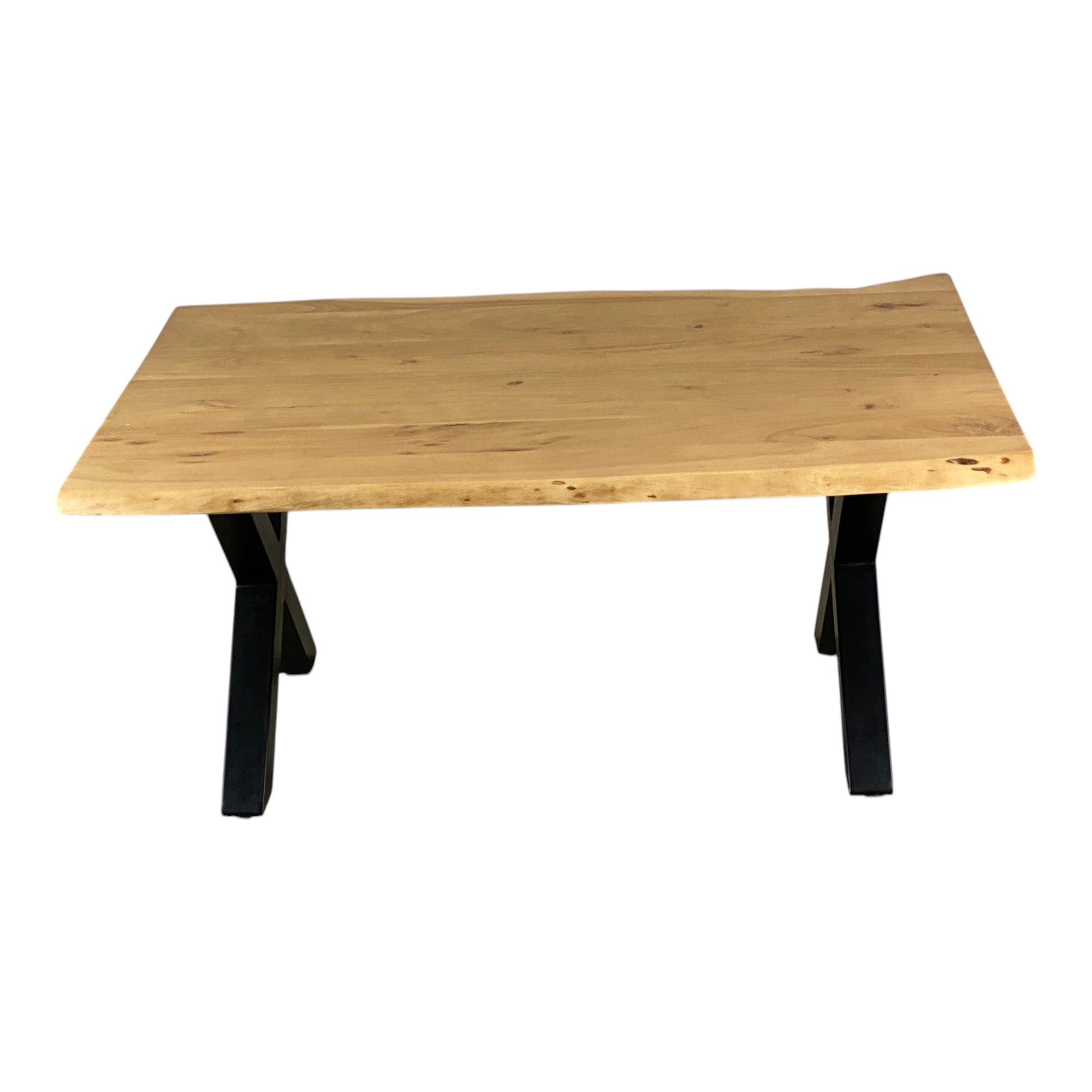 Table basse bois massif pieds métal X - BERGEN