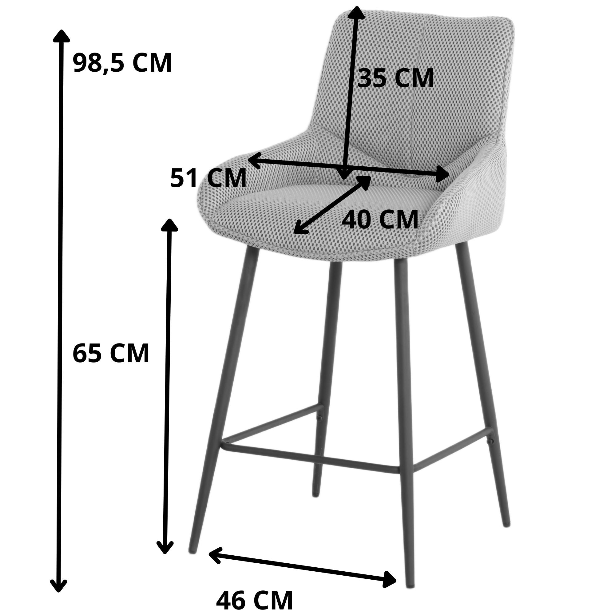 Lot de 2 tabourets de bar BJORN - tissu coloris vert