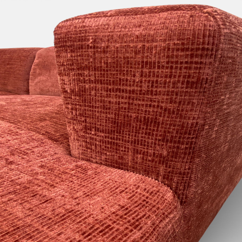 Canapé d'angle droit tissu orange - BLOK 2