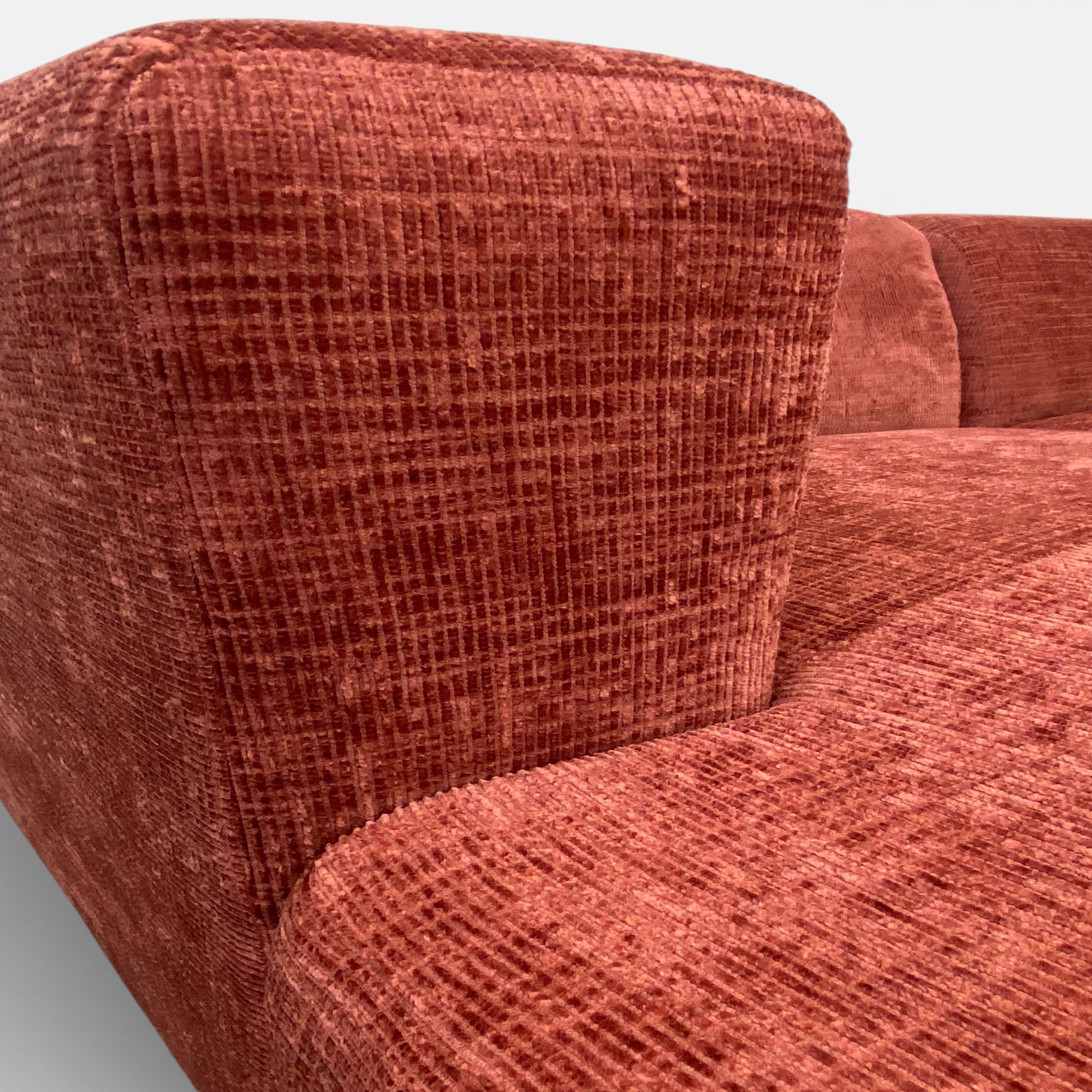 Canapé d'angle gauche tissu orange - BLOK 2