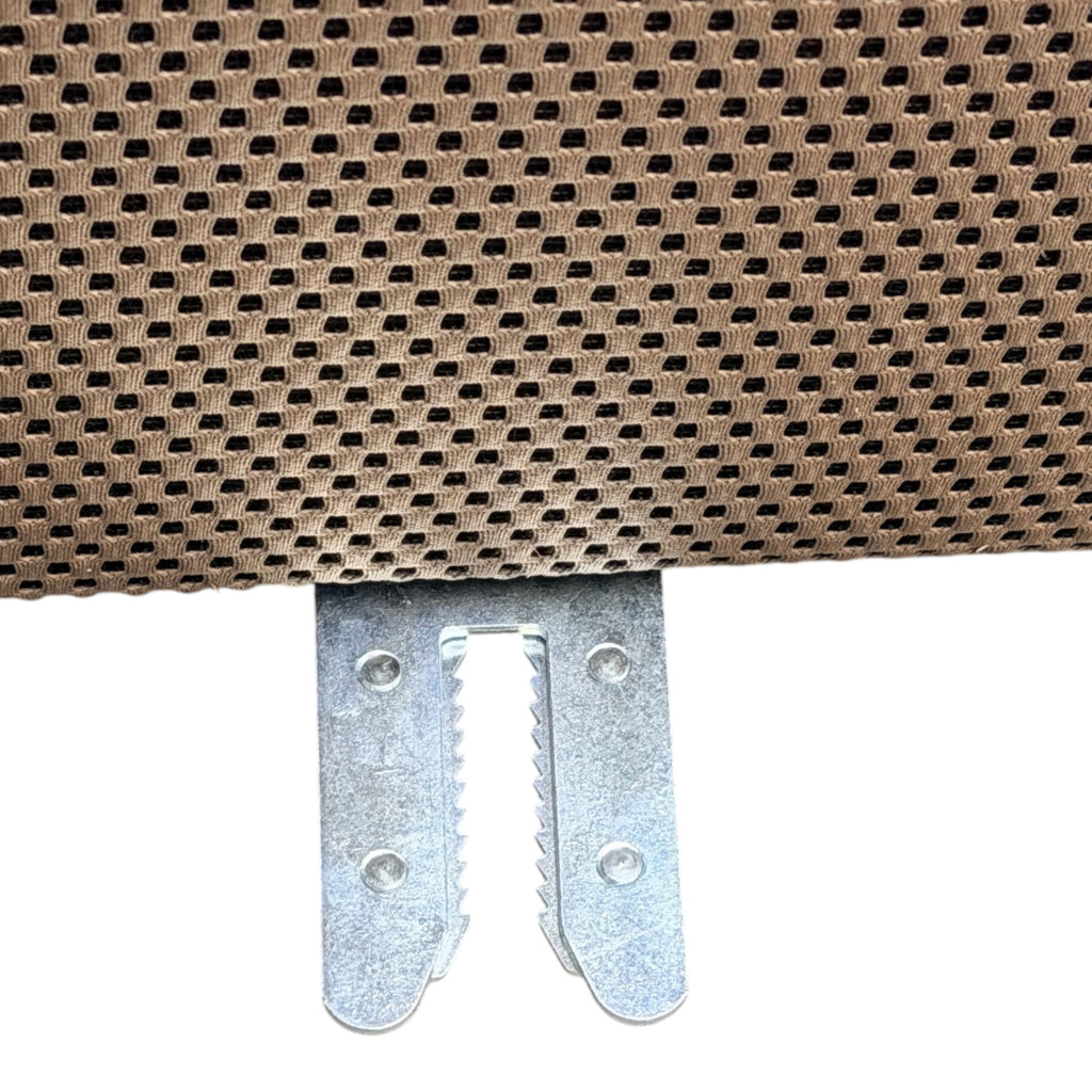 Canapé 230 cm droit 3/4 places tissu maille 3D marron - BLOK