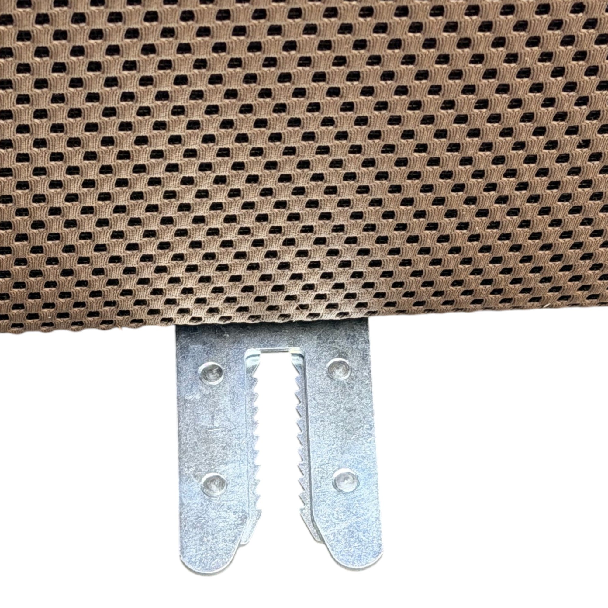 Canapé 230 cm droit 3/4 places tissu maille 3D marron - BLOK