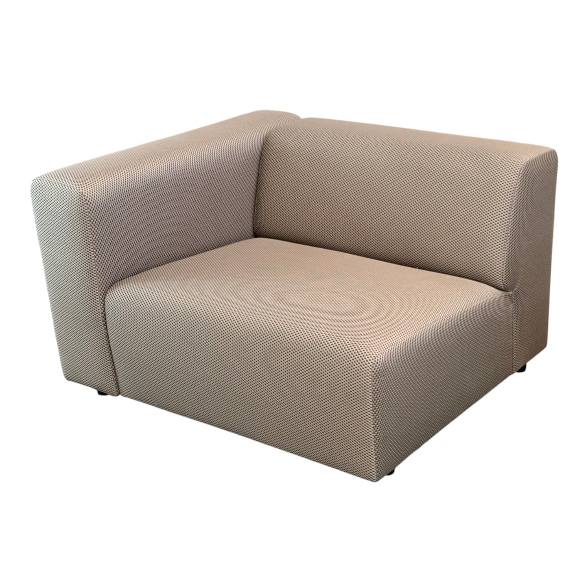 Canapé 230 cm droit 3/4 places tissu maille 3D marron - BLOK