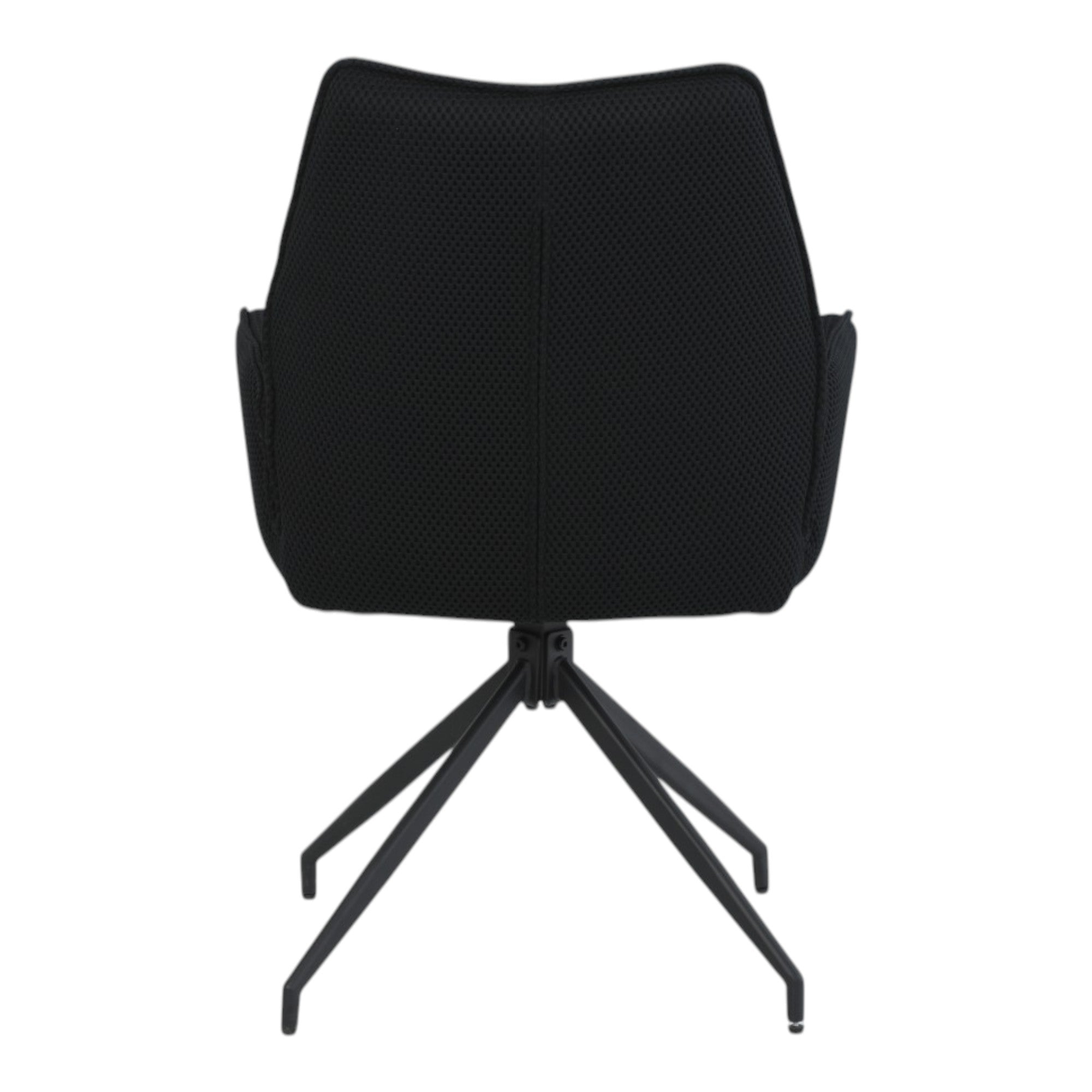 2 chaises pivotantes tissu maille 3D noir - CARILO