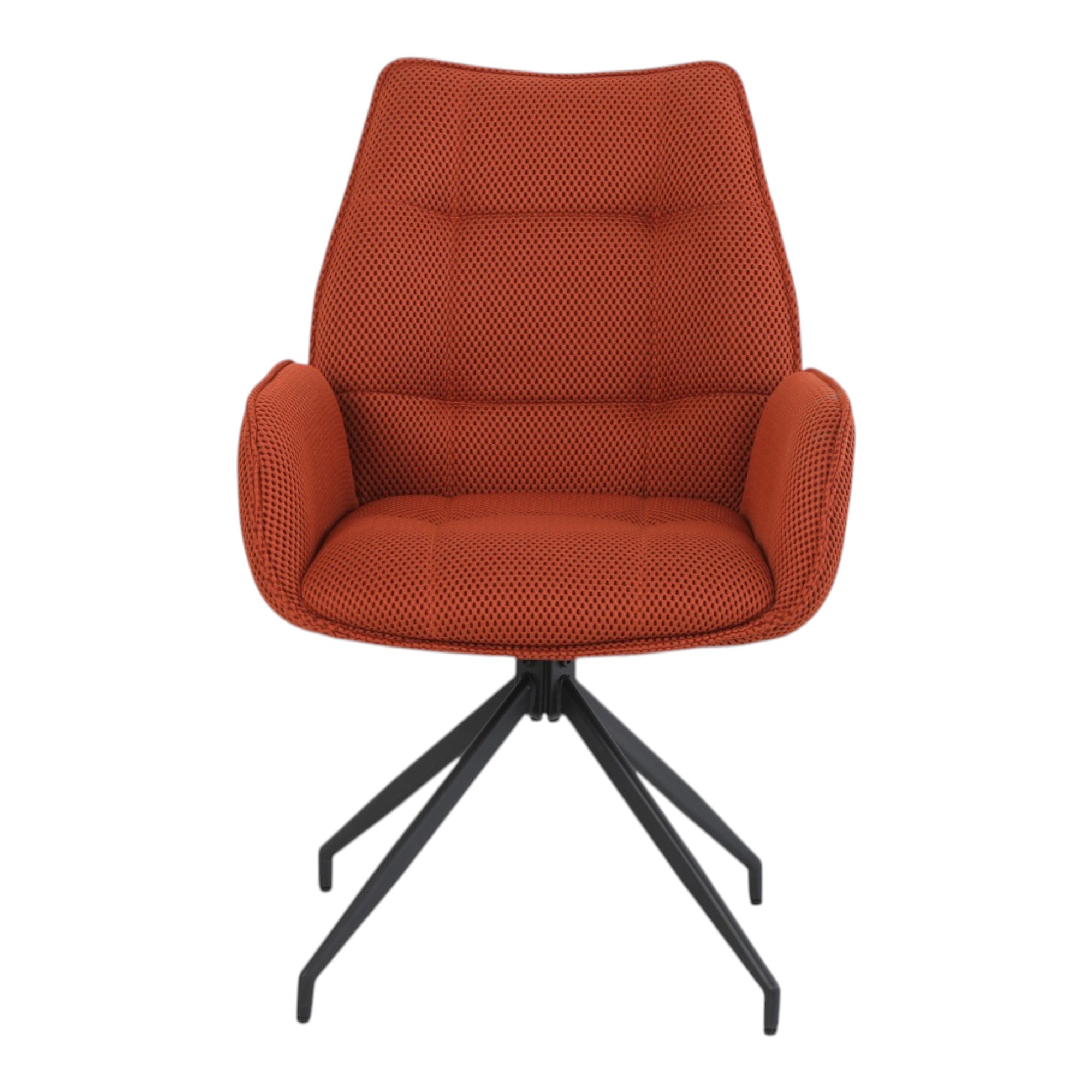 2 chaises pivotantes tissu maille 3D orange - CARILO