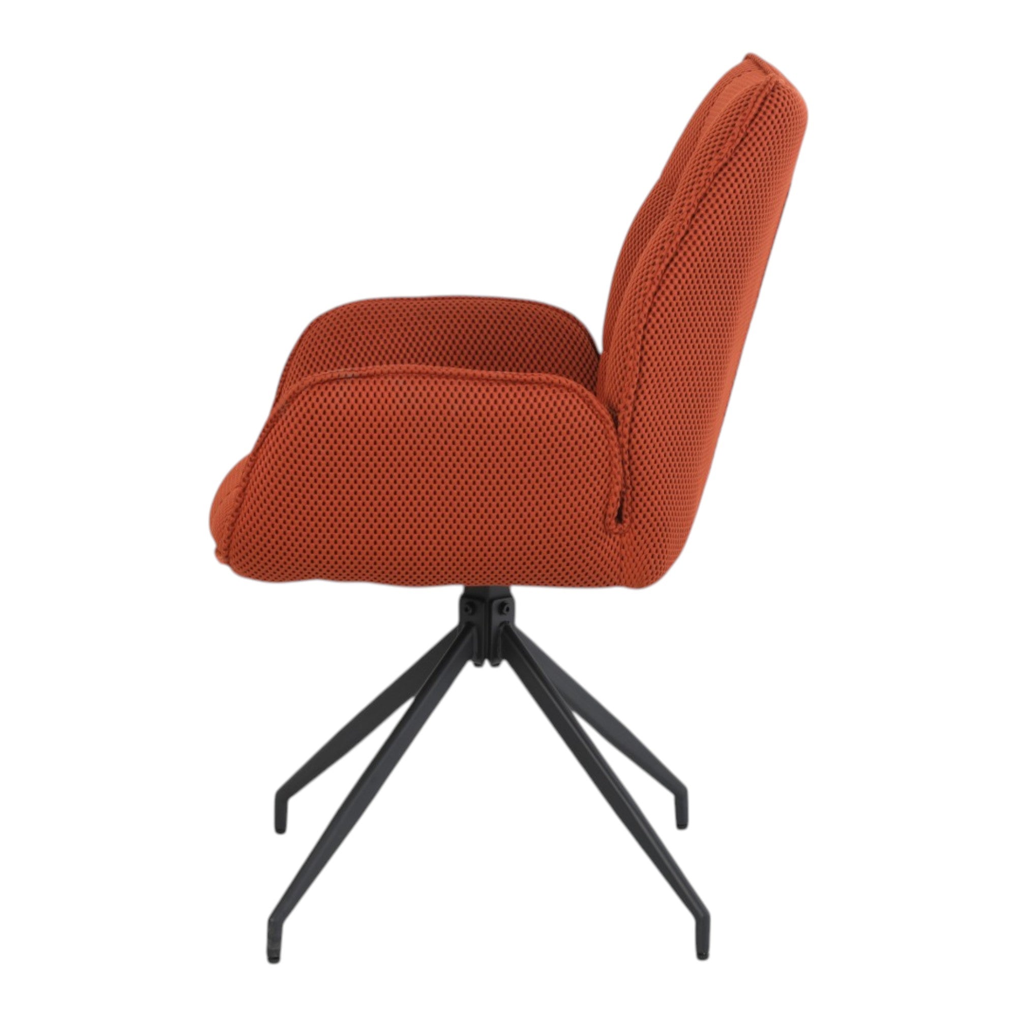 2 chaises pivotantes tissu maille 3D orange - CARILO