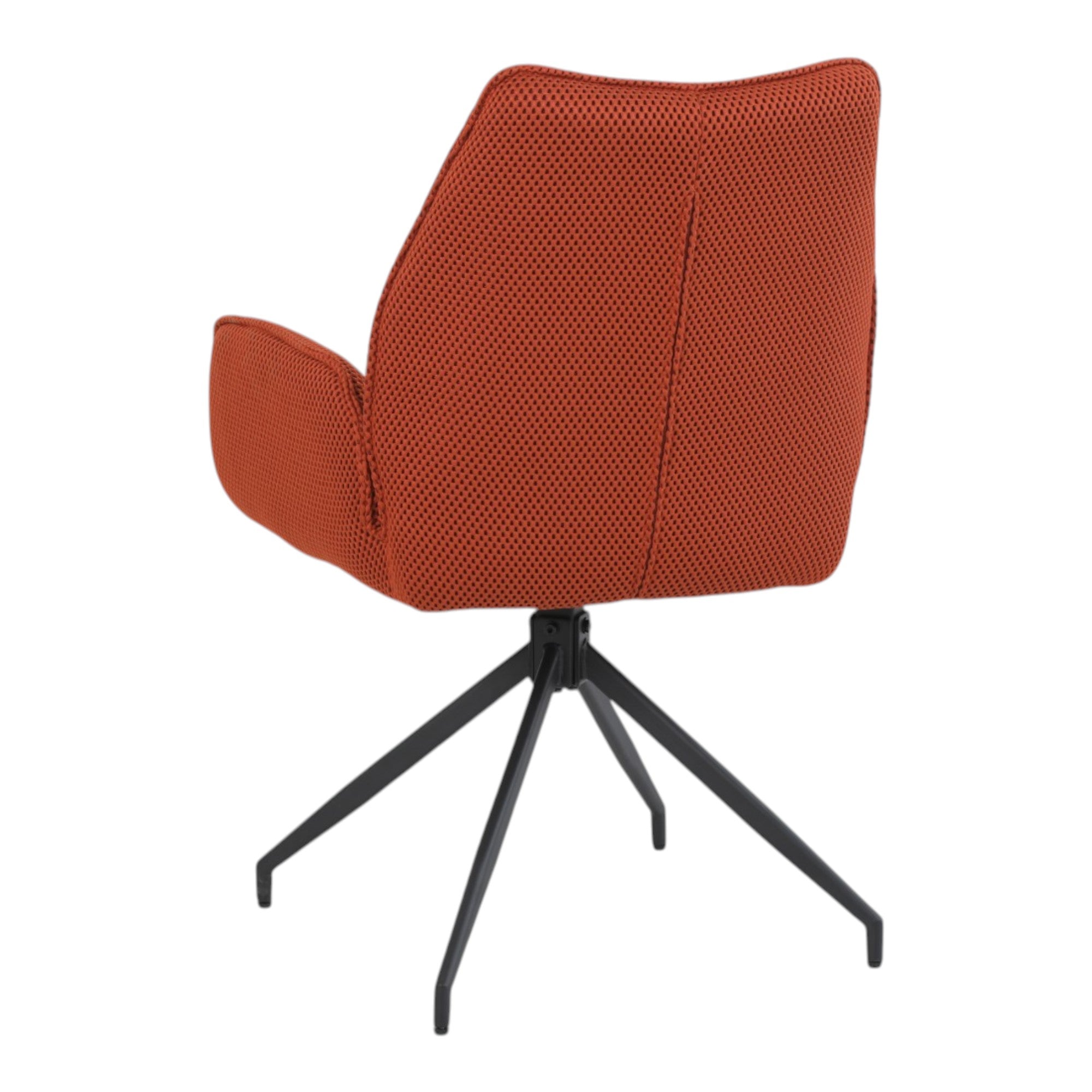 2 chaises pivotantes tissu maille 3D orange - CARILO