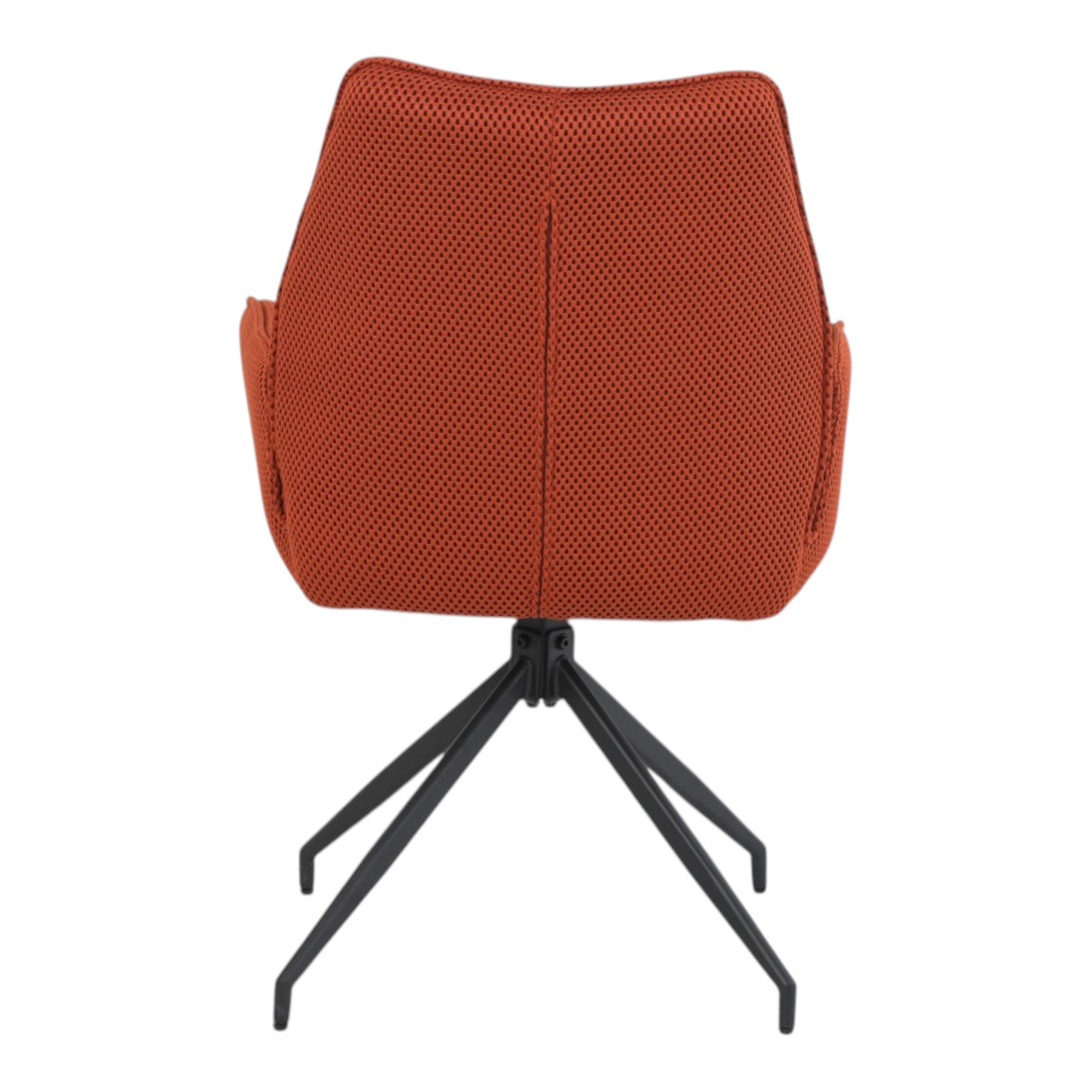 2 chaises pivotantes tissu maille 3D orange - CARILO