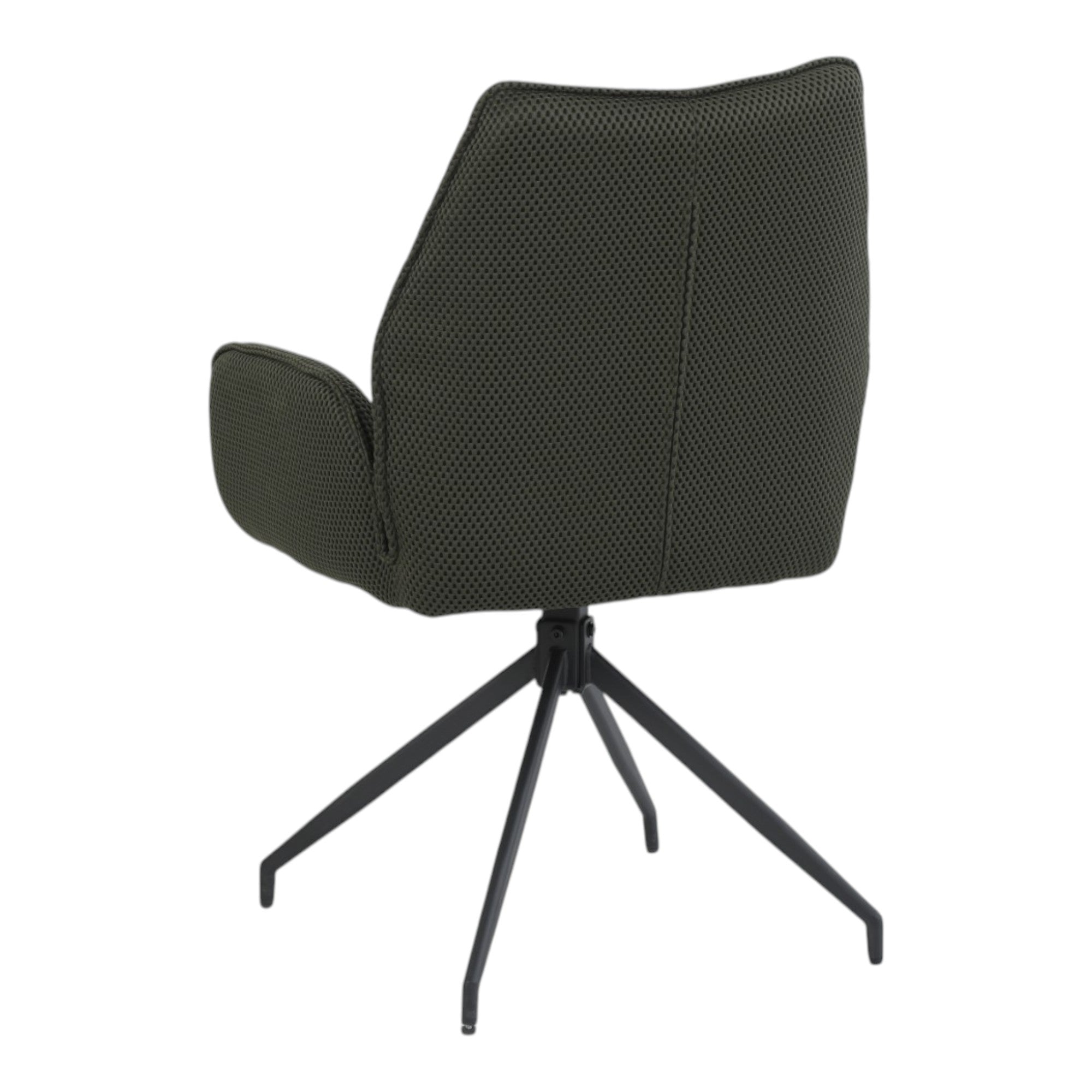2 chaises pivotantes tissu maille 3D vert - CARILO