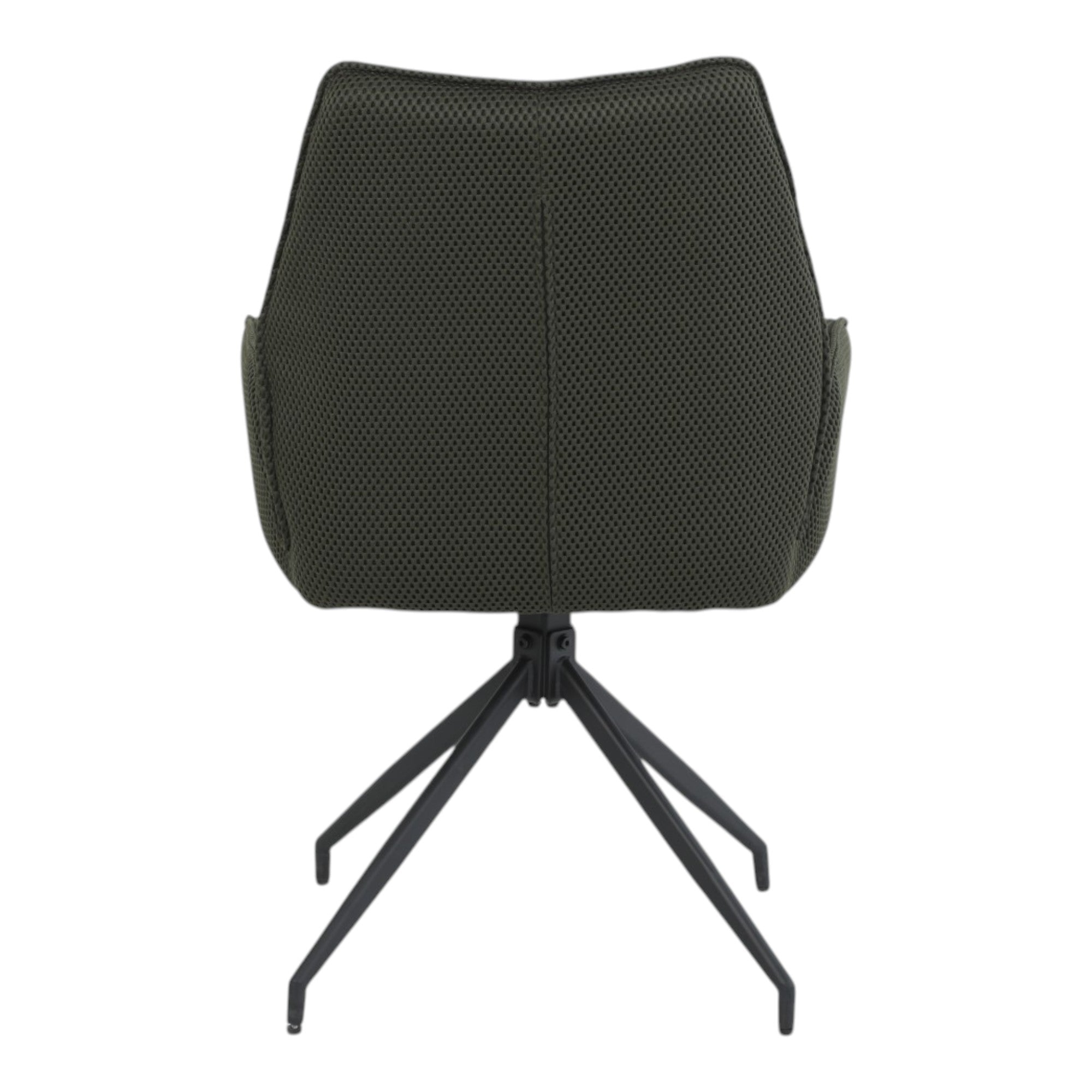 2 chaises pivotantes tissu maille 3D vert - CARILO