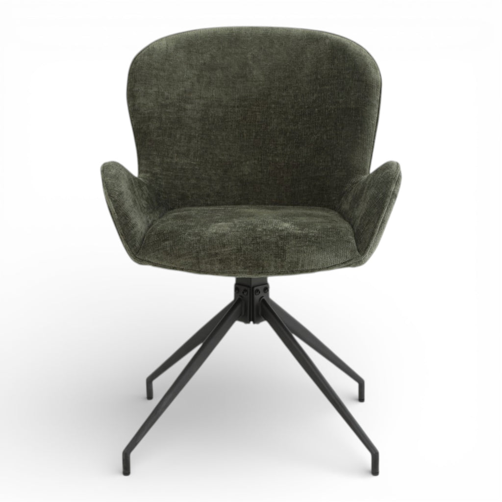 2 chaises pivotantes tissu vert - ASYAR