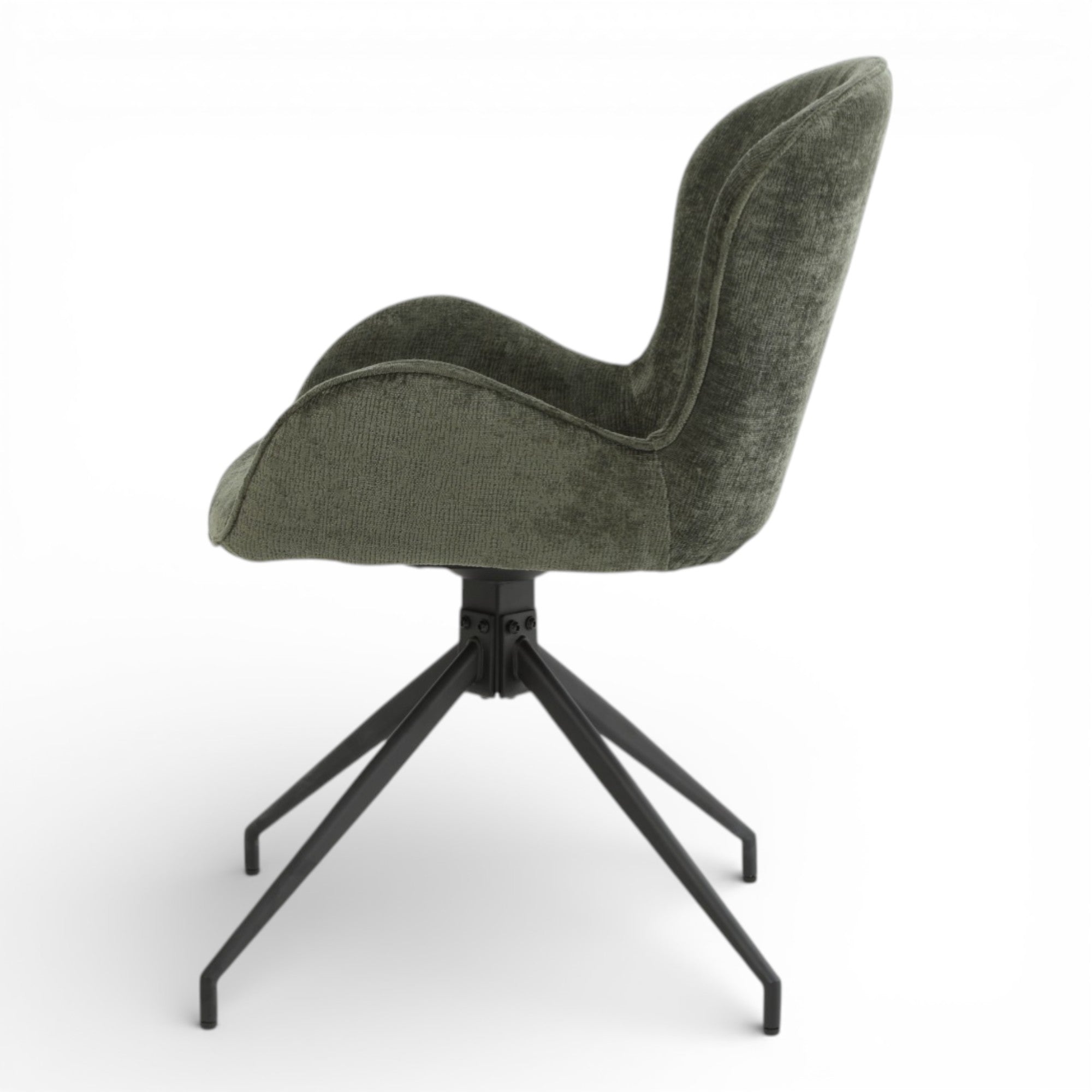 2 chaises pivotantes tissu vert - ASYAR