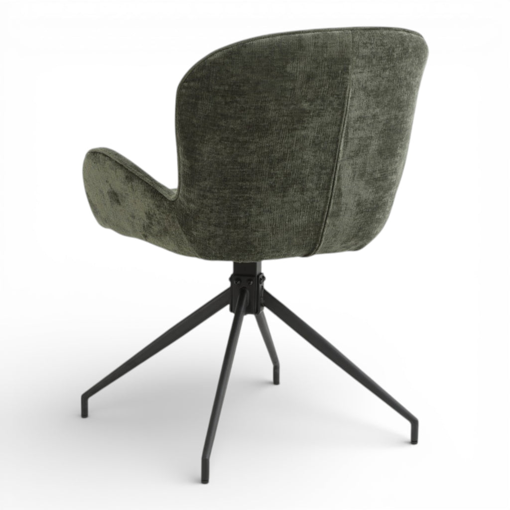 2 chaises pivotantes tissu vert - ASYAR