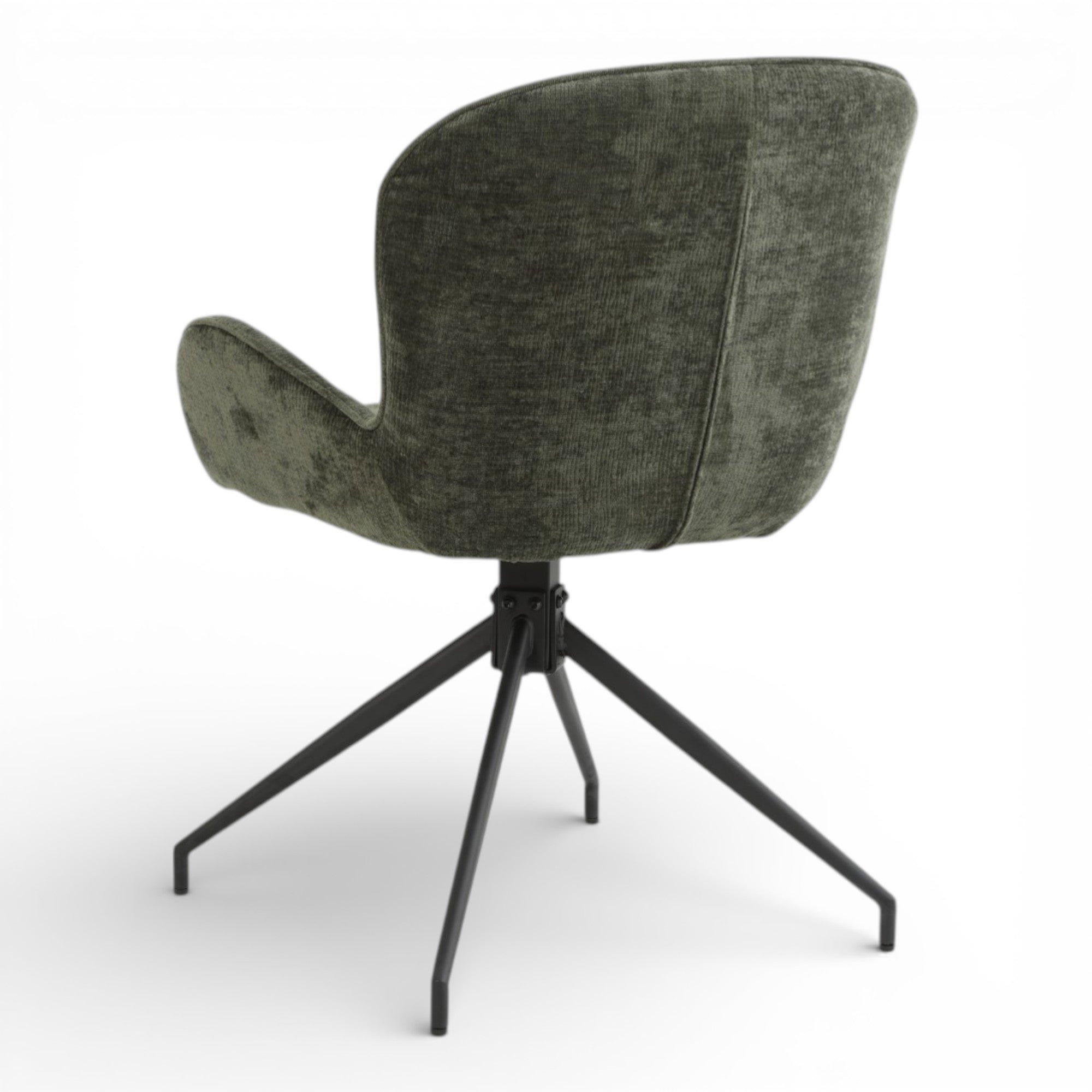 2 chaises pivotantes tissu vert - ASYAR
