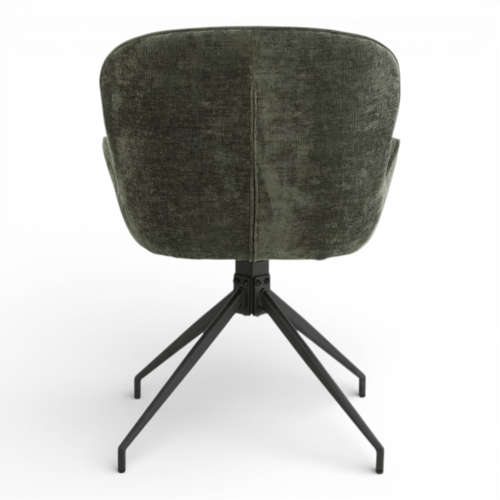 2 chaises pivotantes tissu vert - ASYAR