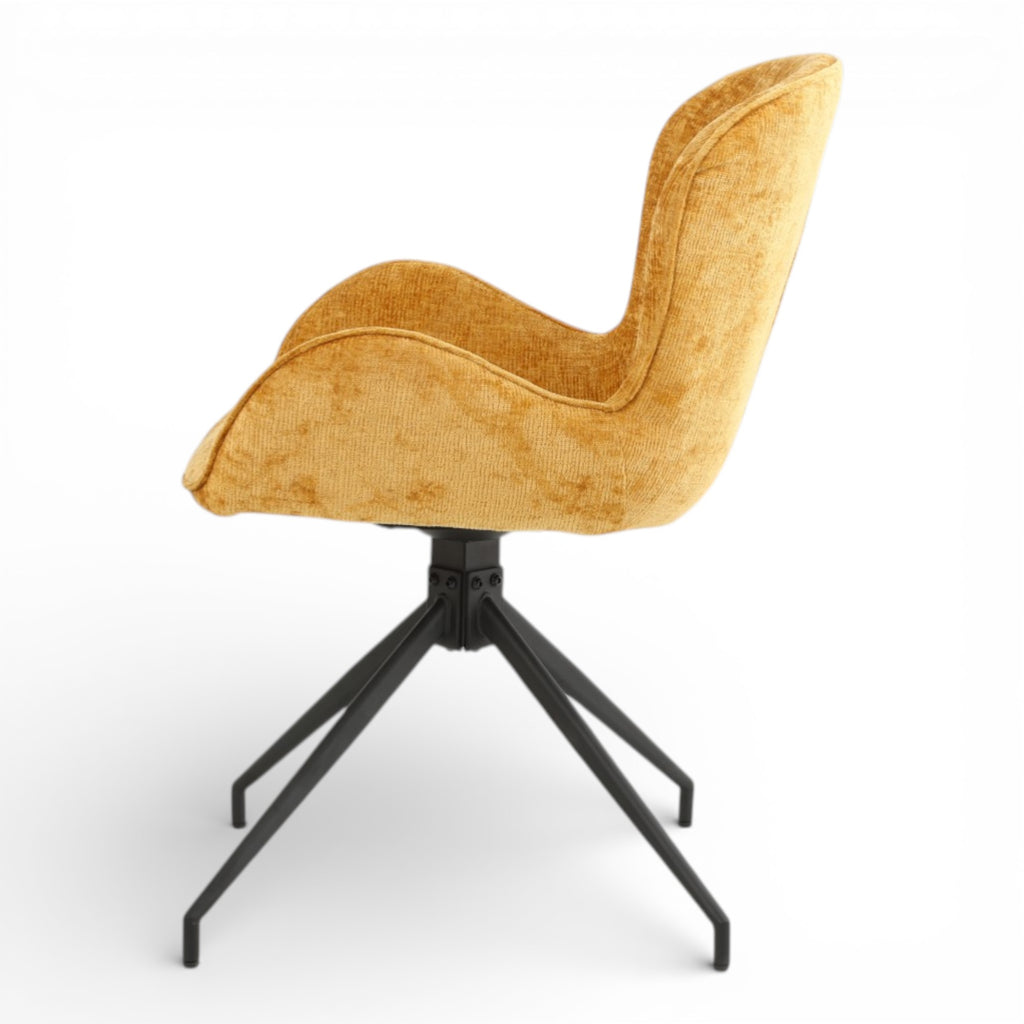 2 chaises pivotantes tissu jaune - ASYAR