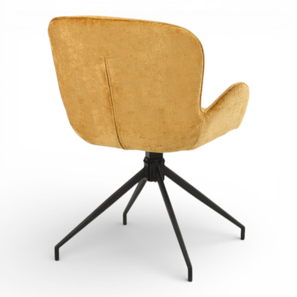 2 chaises pivotantes tissu jaune - ASYAR