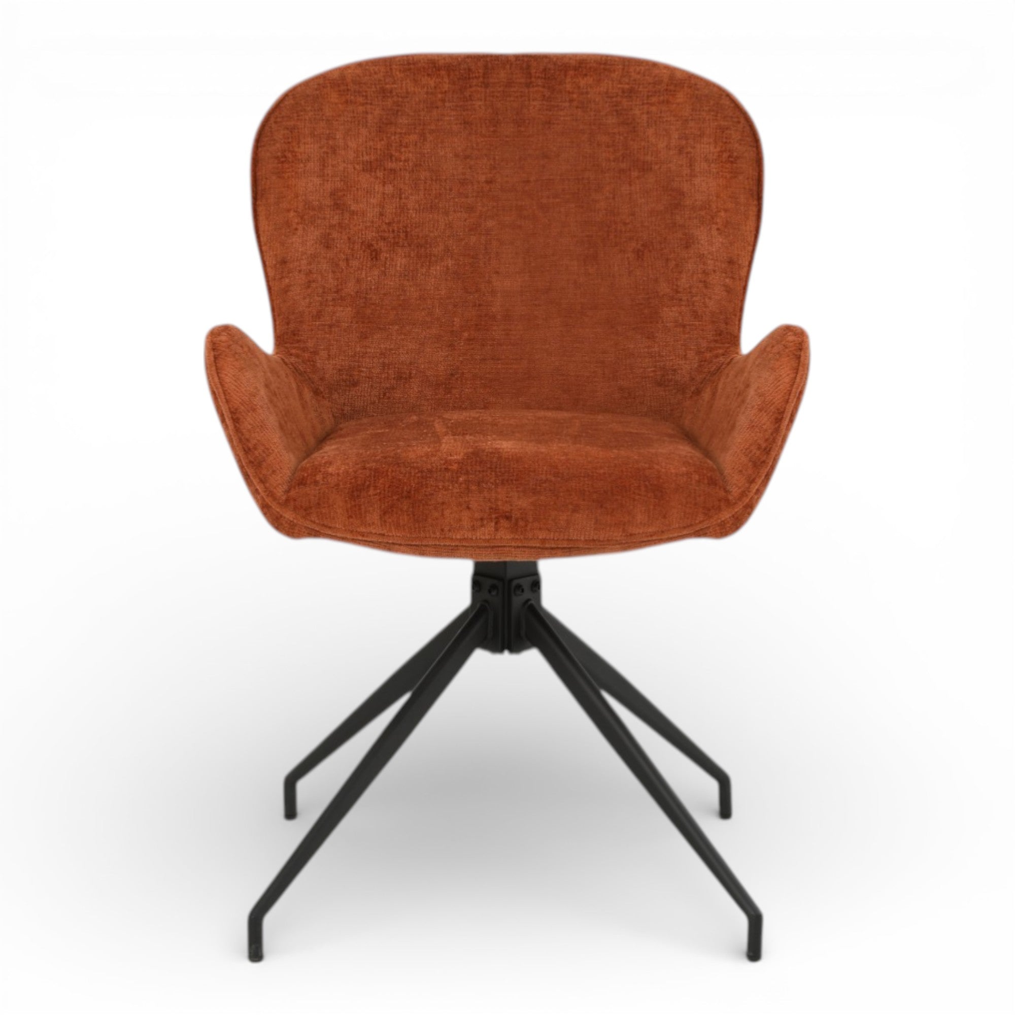 2 chaises pivotantes tissu orange - ASYAR