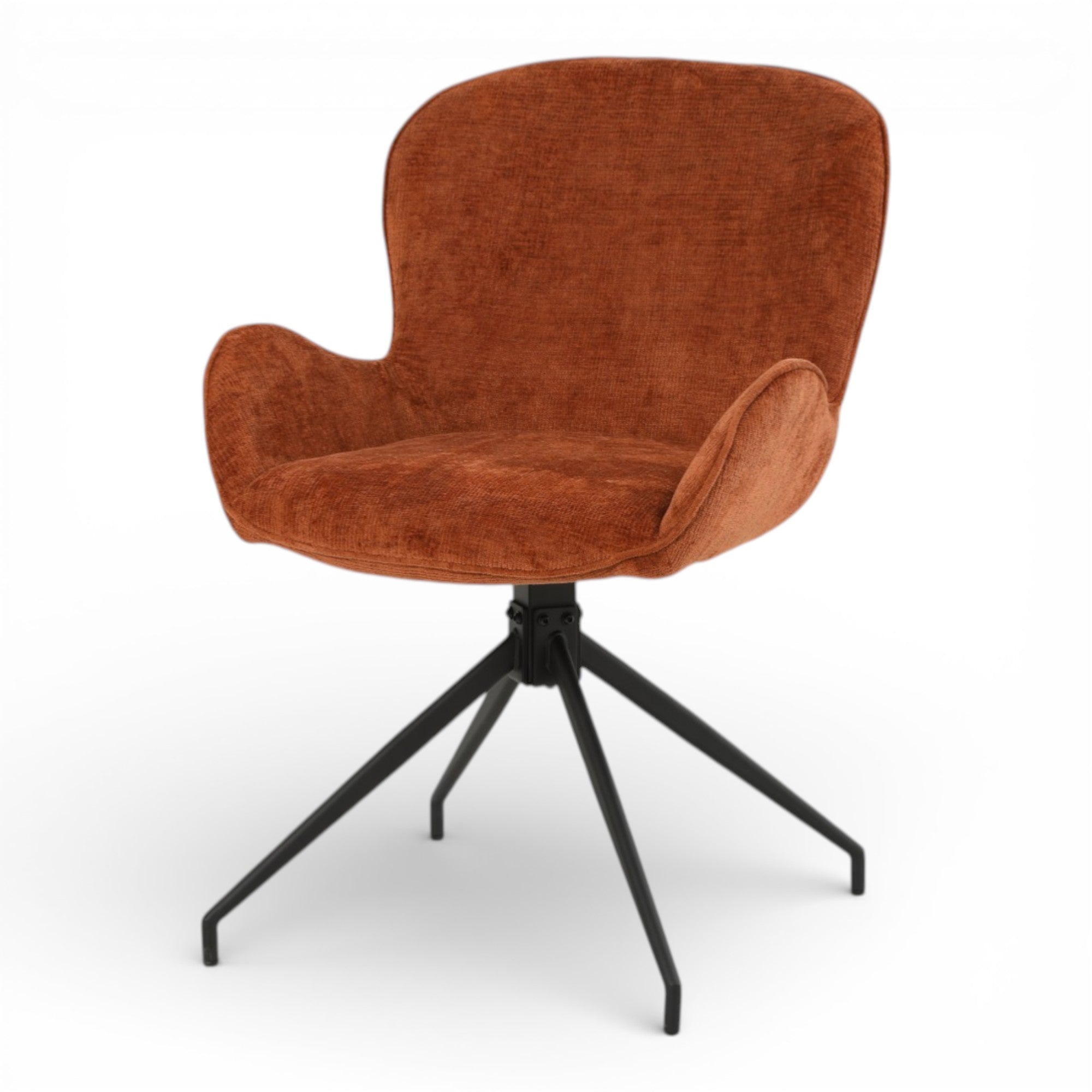 2 chaises pivotantes tissu orange - ASYAR