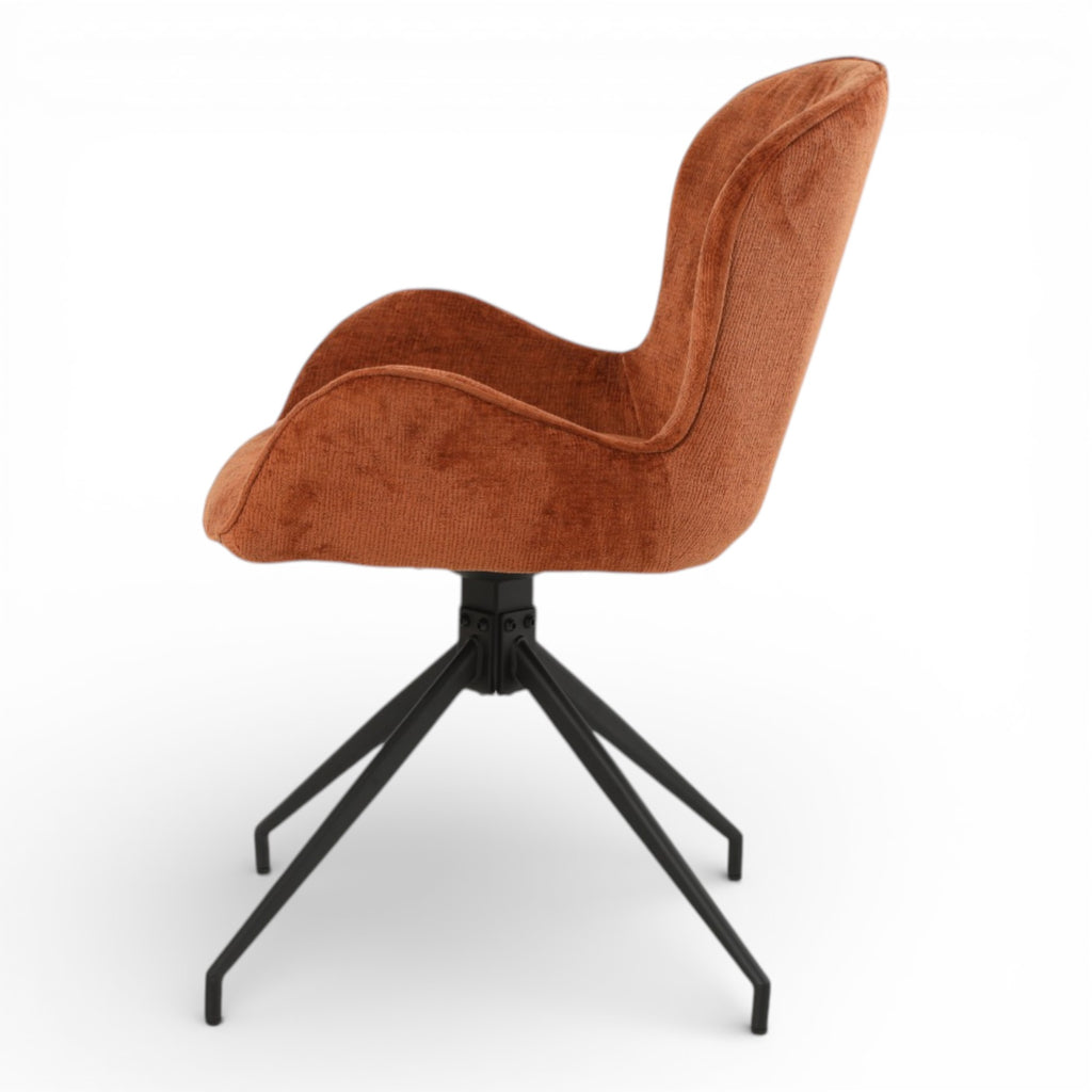 2 chaises pivotantes tissu orange - ASYAR