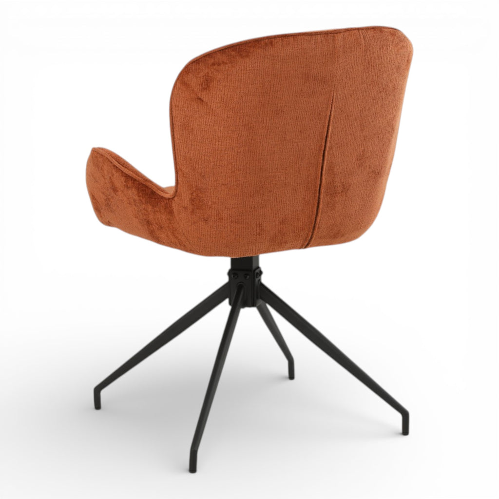 2 chaises pivotantes tissu orange - ASYAR