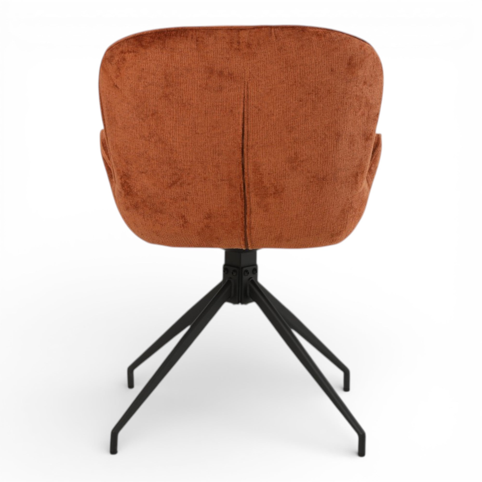 2 chaises pivotantes tissu orange - ASYAR
