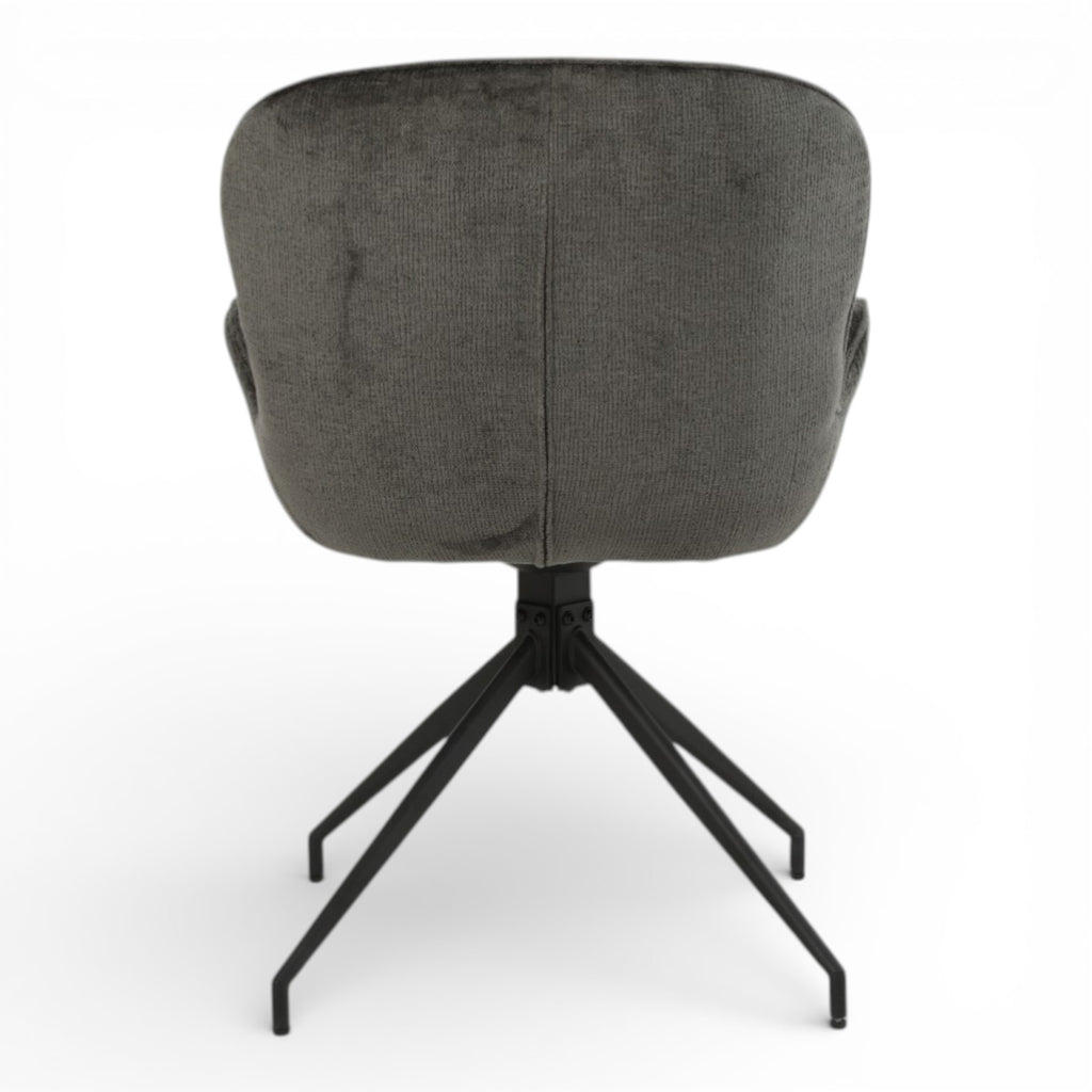 2 chaises pivotantes tissu gris foncé - ASYAR