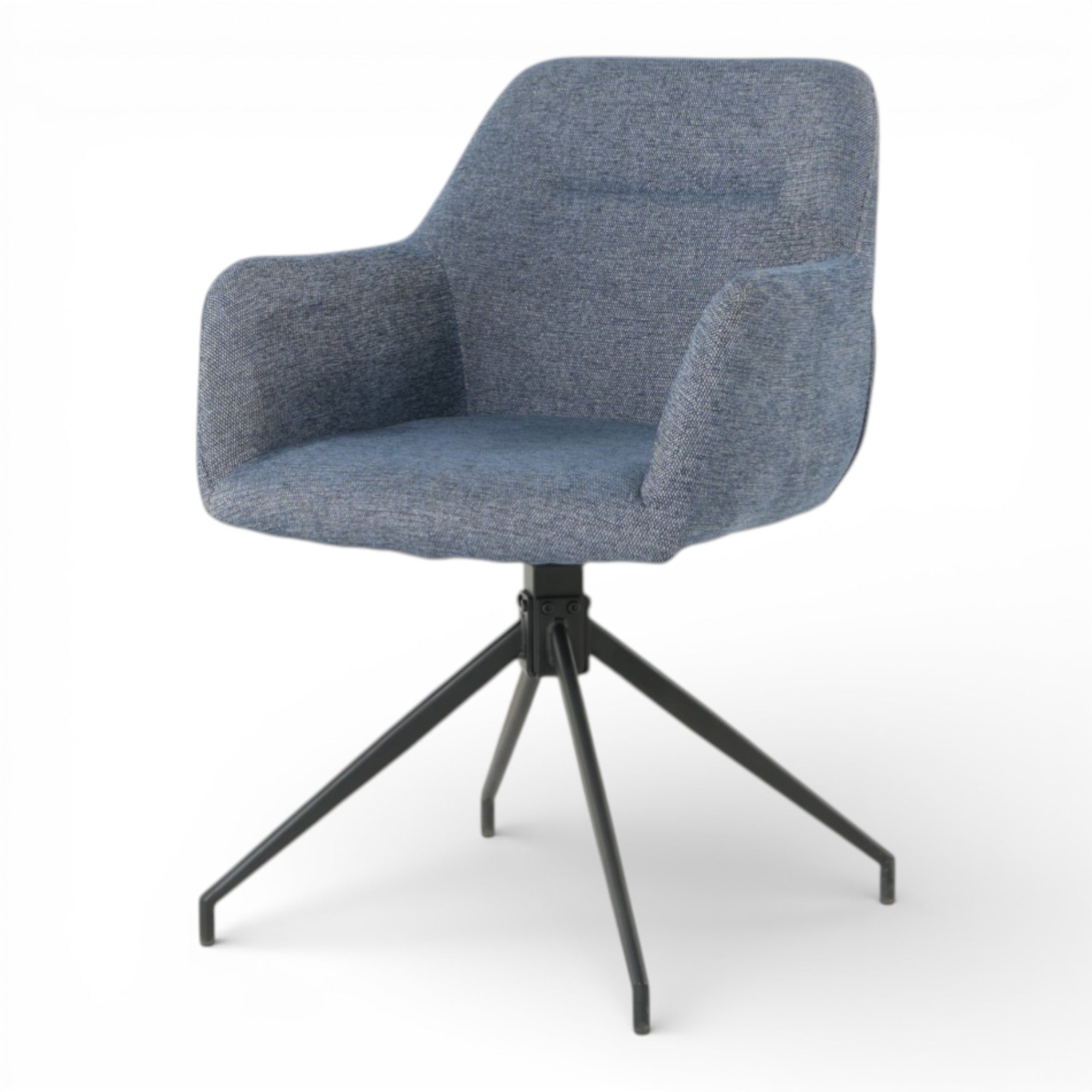 2 chaises avec accoudoirs pivotantes tissu bleu - MORINI