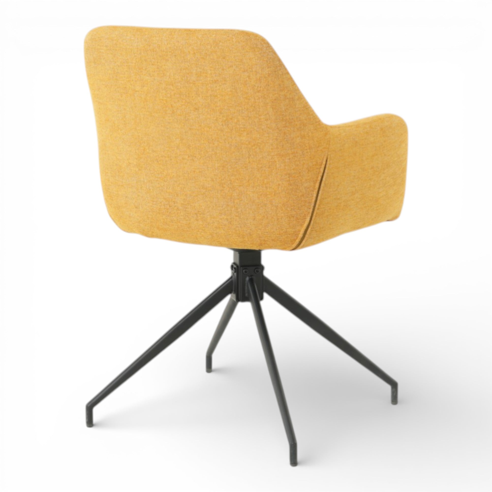 Lot de 2 chaises avec accoudoirs pivotantes tissu jaune - MORINI