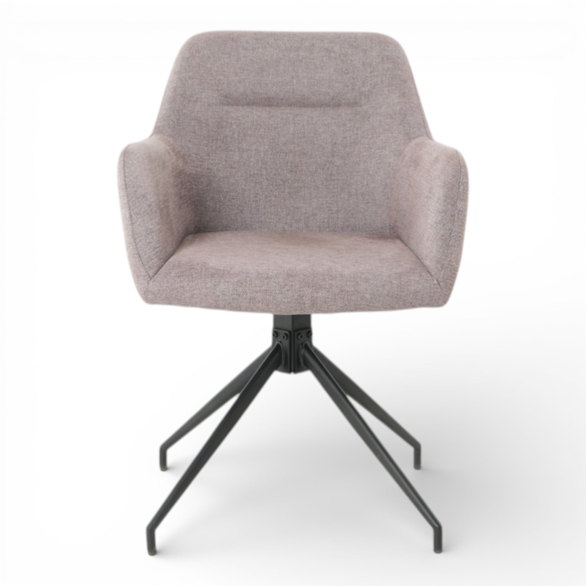 2 chaises avec accoudoirs pivotantes tissu beige  - MORINI