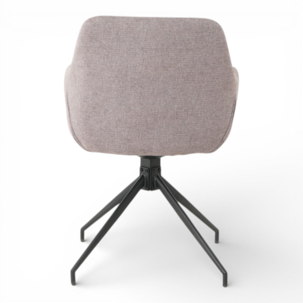 2 chaises avec accoudoirs pivotantes tissu beige  - MORINI