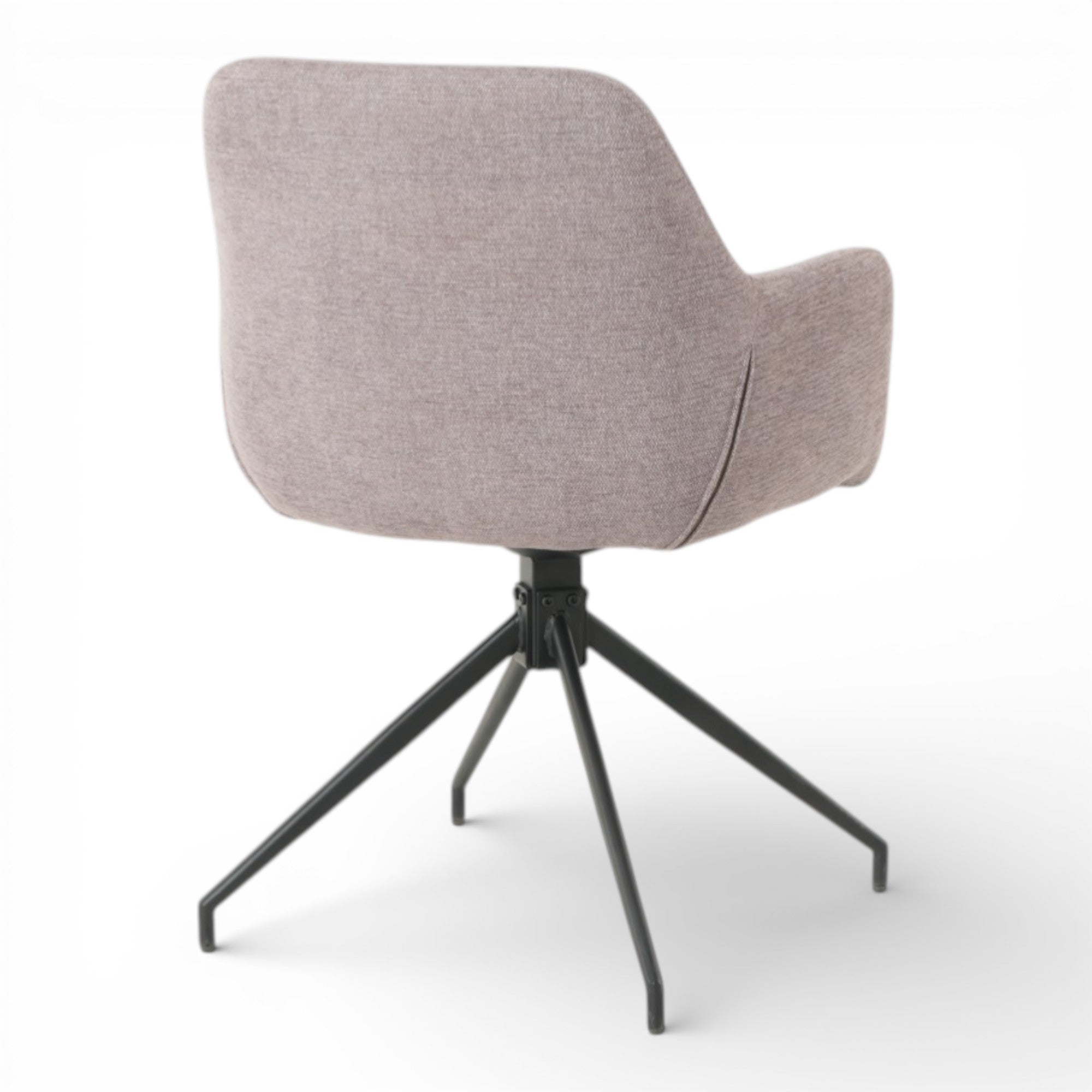 2 chaises avec accoudoirs pivotantes tissu beige  - MORINI