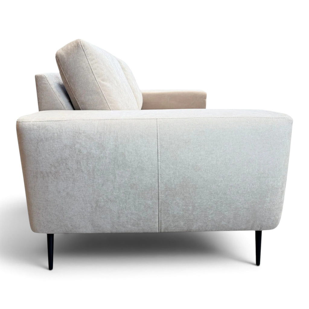 Canapé droit 2/3 places tissu beige 200 cm - FLOW