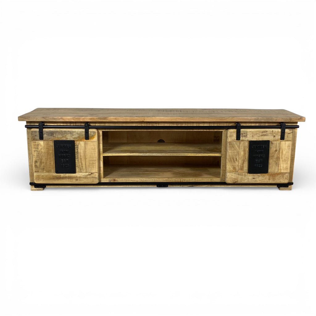 Meuble TV 180 cm en bois massif de manguier - RAILWAY