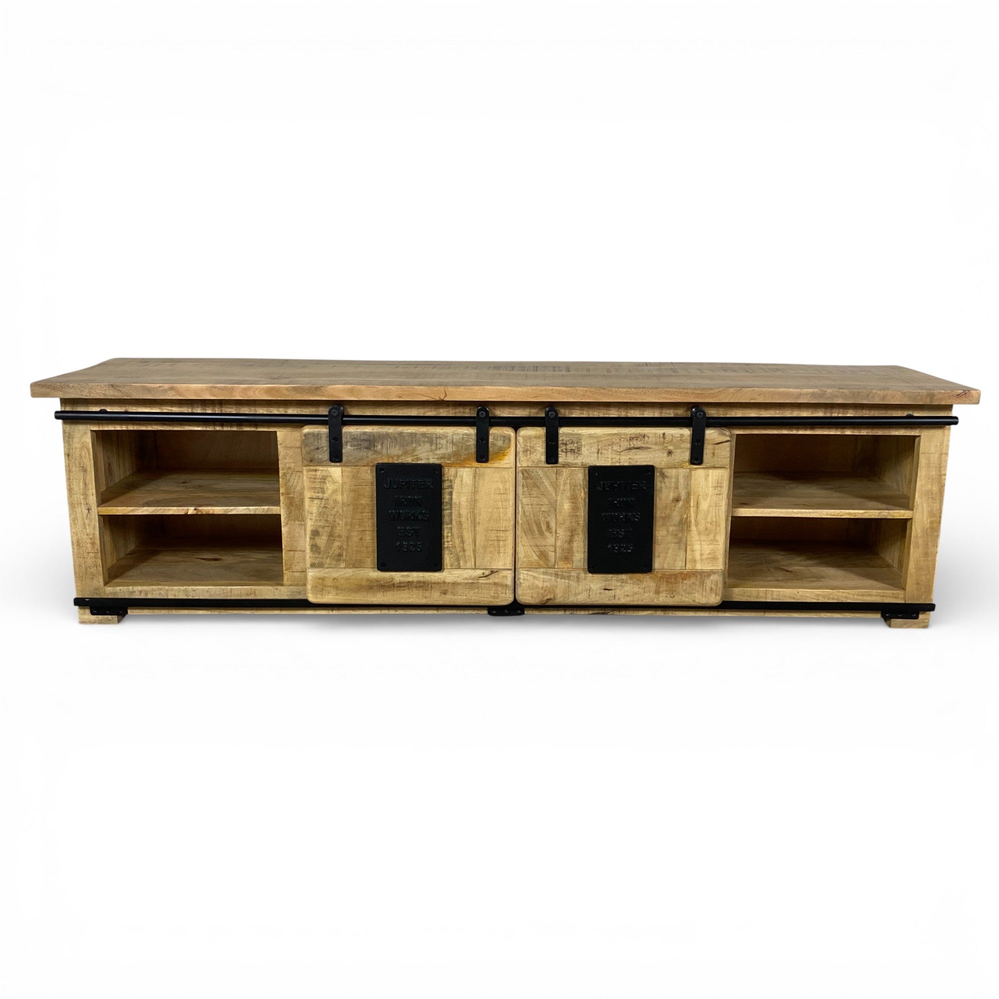Meuble TV 180 cm en bois massif de manguier - RAILWAY