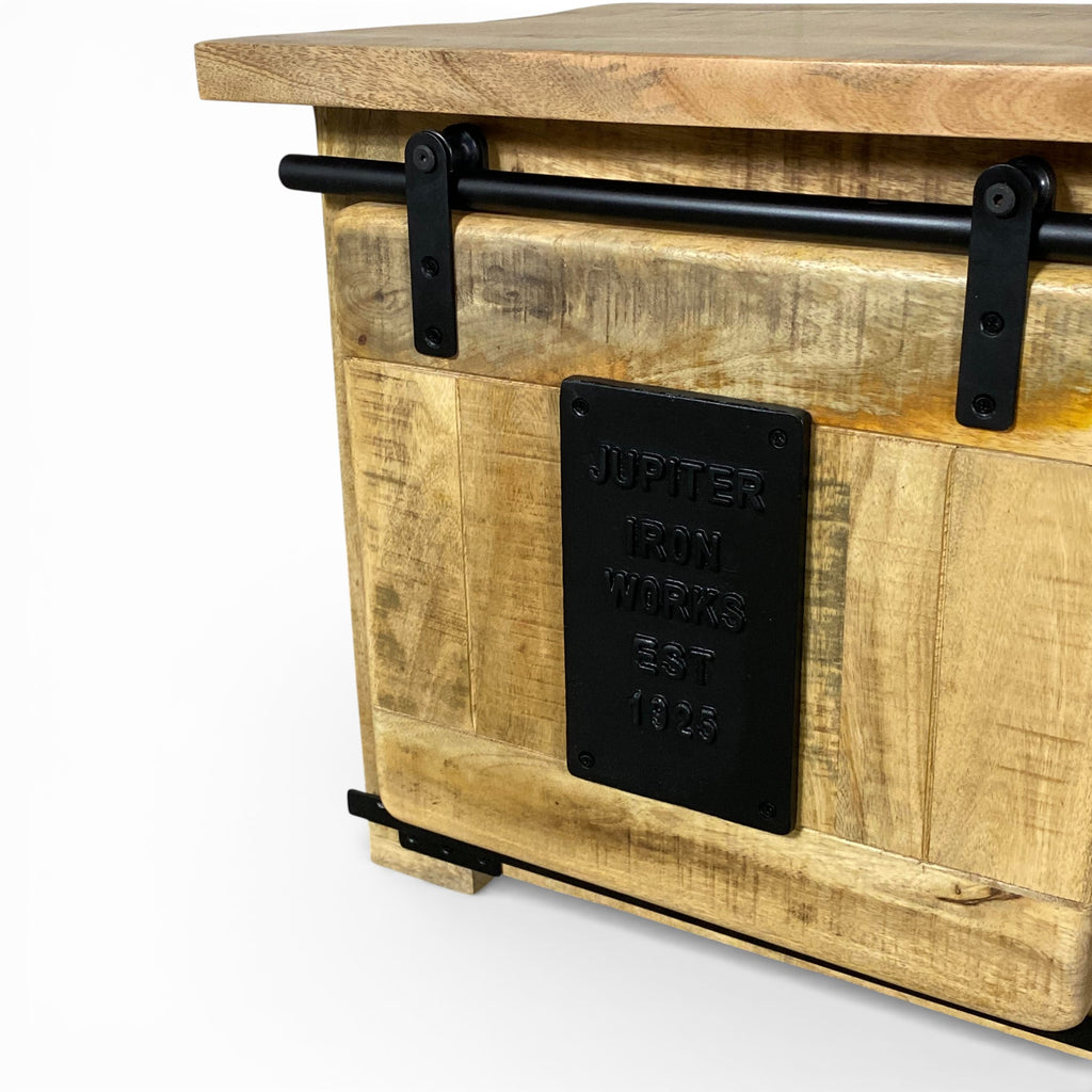 Meuble TV 180 cm en bois massif de manguier - RAILWAY