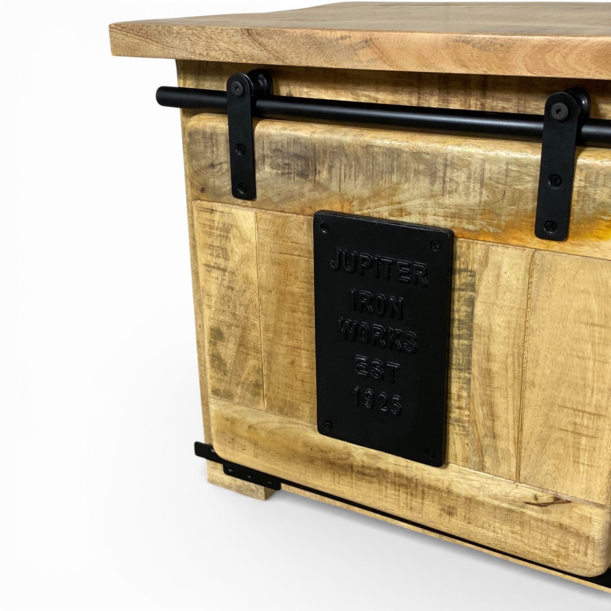 Meuble TV 180 cm en bois massif de manguier - RAILWAY