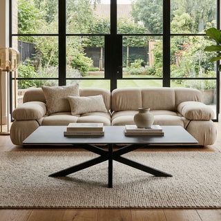 Table basse rectangle céramique coloris noir - RUFFEC