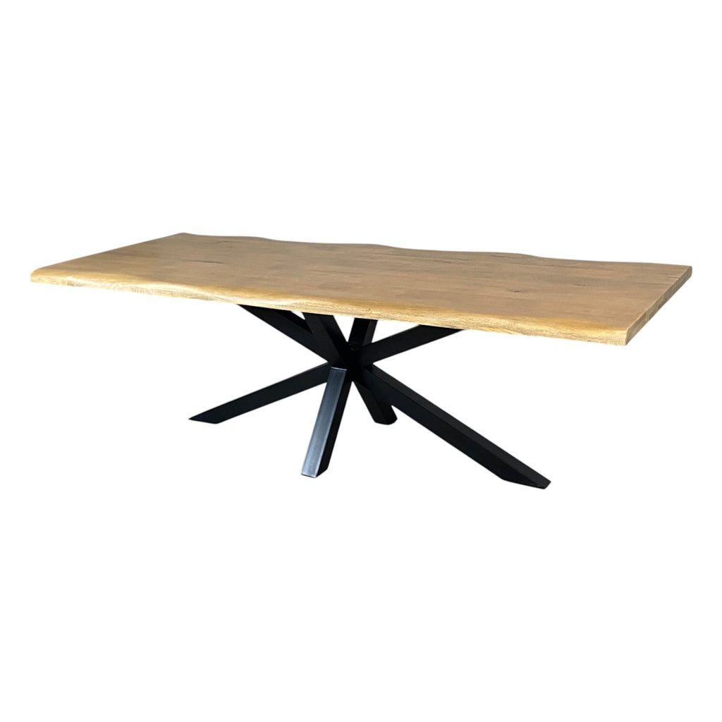 Table de salle à manger WEST 200 cm bois massif pied central en métal