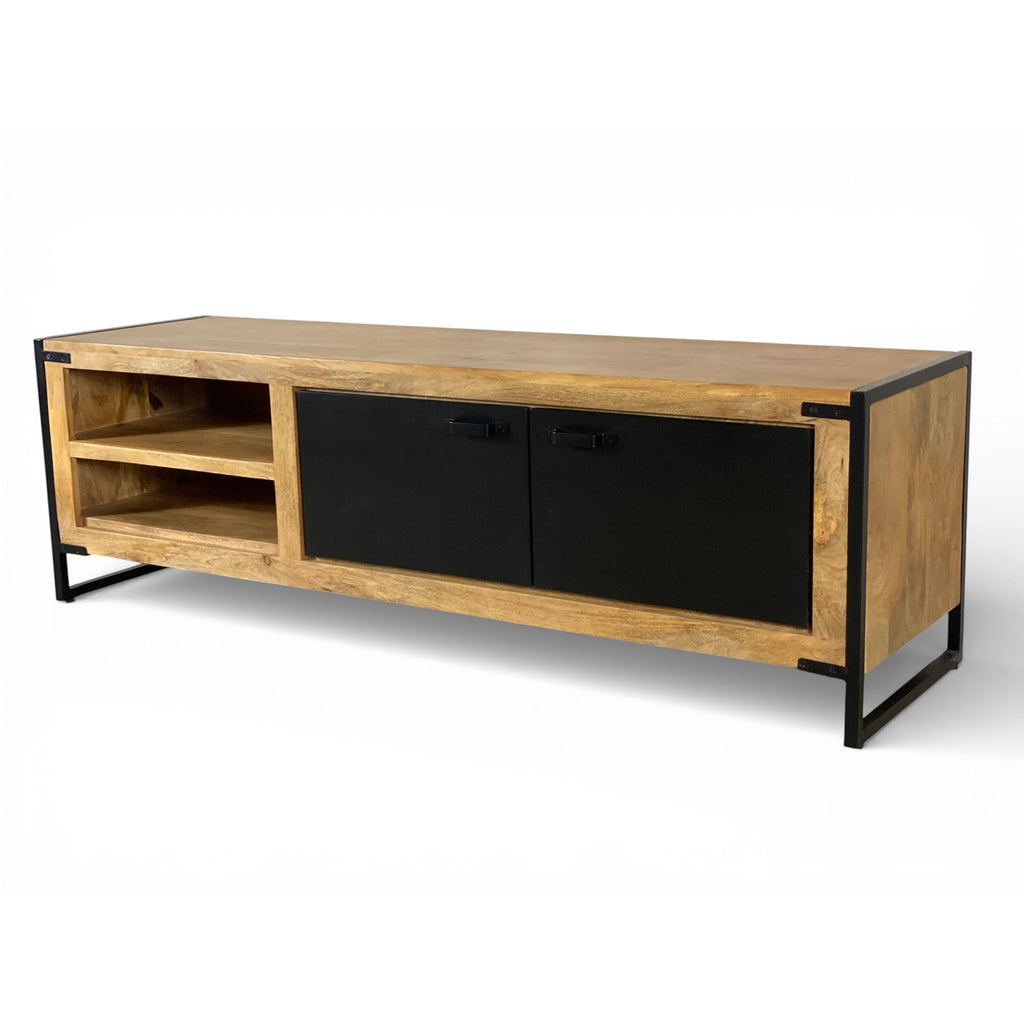 Meuble TV 160 cm en bois massif de manguier - WEST