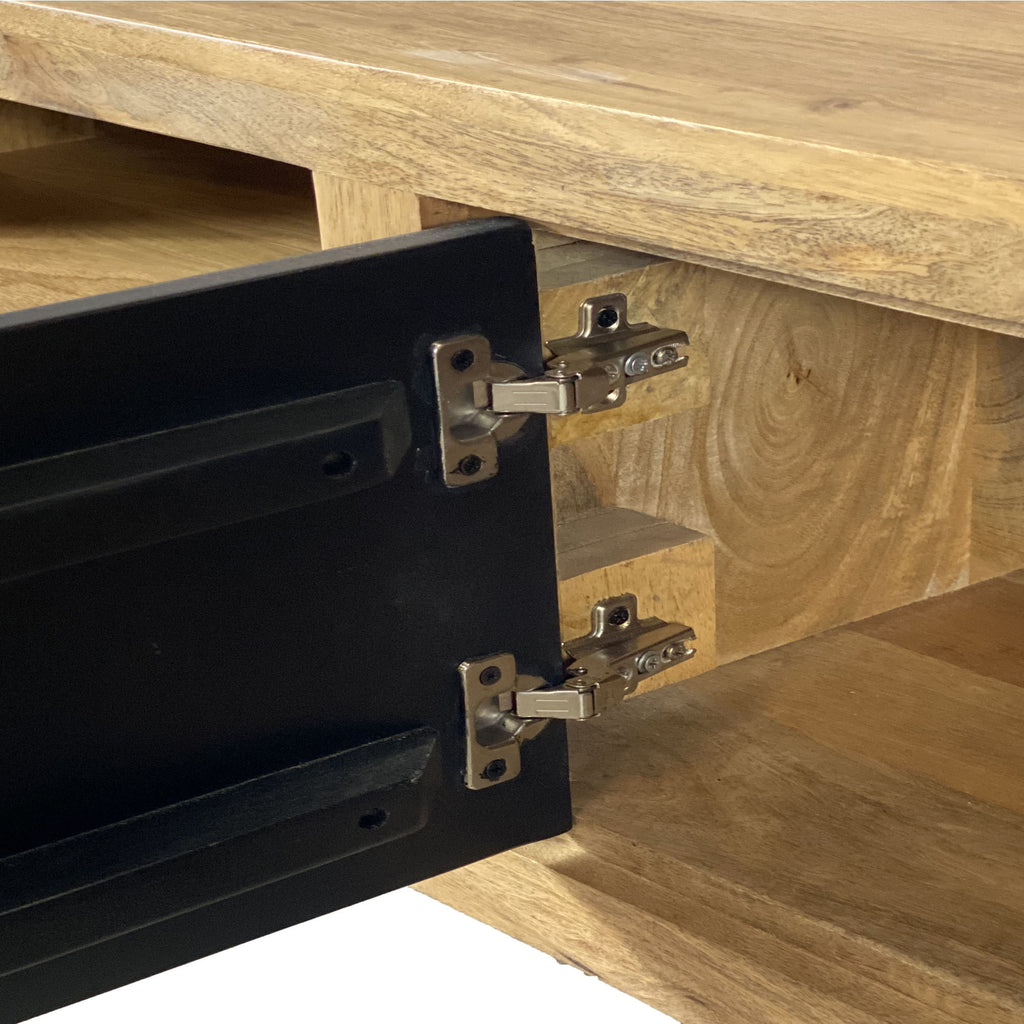 Meuble TV 160 cm en bois massif de manguier - WEST