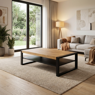 Table basse 130 cm en bois massif de manguier - WEST