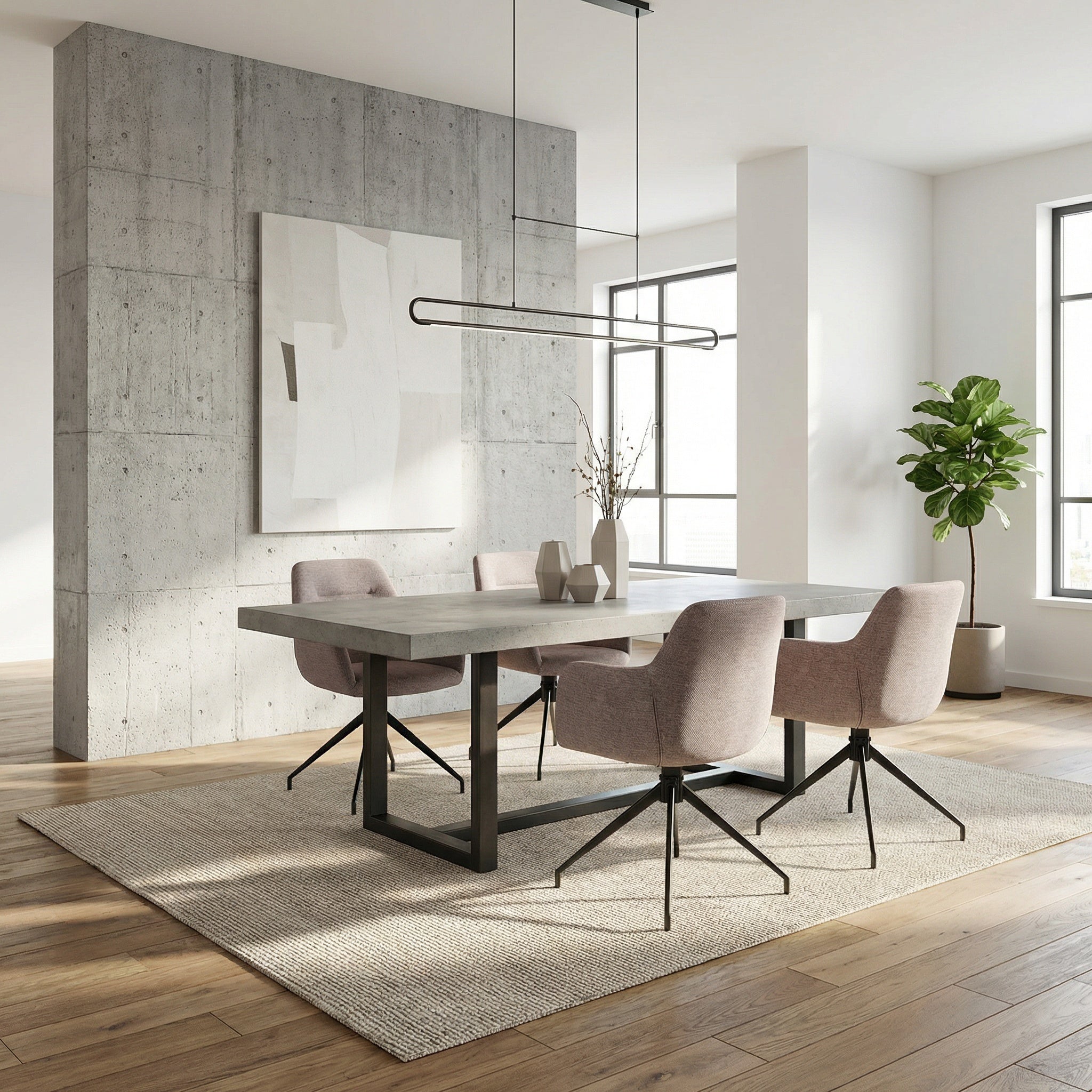 2 chaises avec accoudoirs pivotantes tissu beige  - MORINI