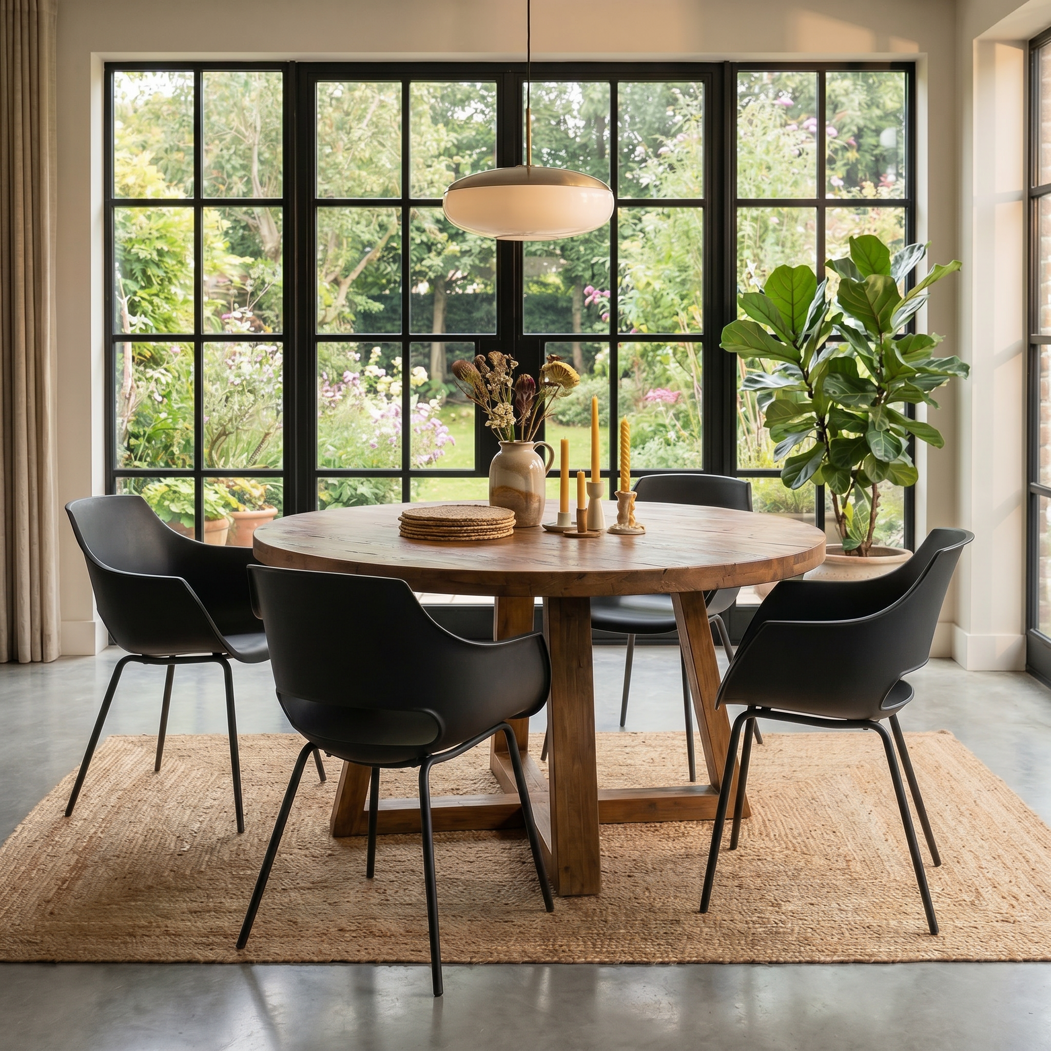 4 chaises avec accoudoirs coloris noir pieds métal - AUSTIN