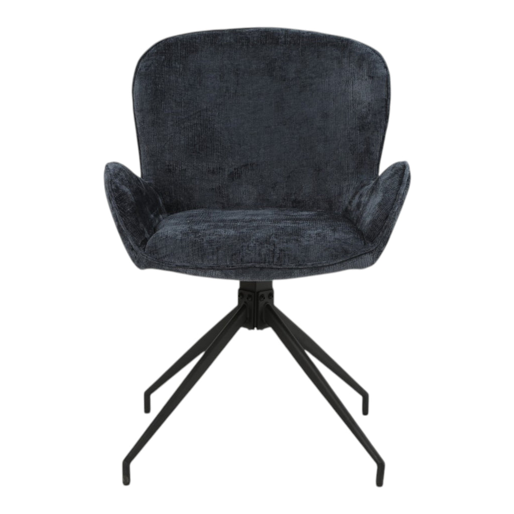 2 chaises pivotantes tissu bleu - ASYAR