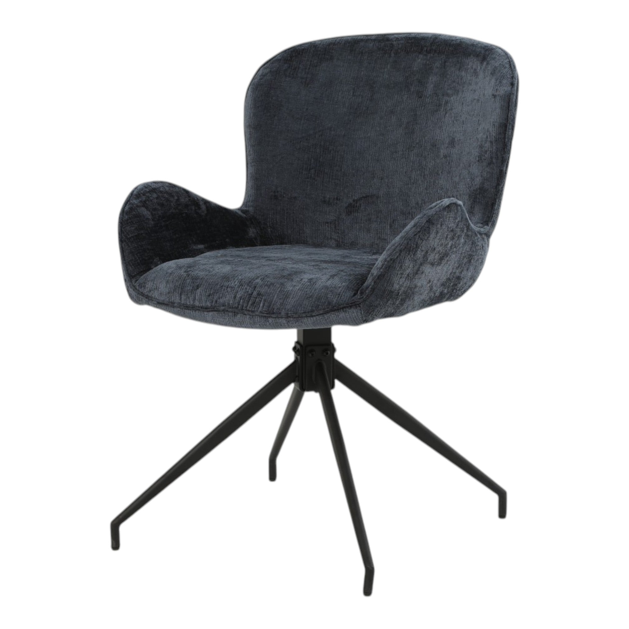 2 chaises pivotantes tissu bleu - ASYAR