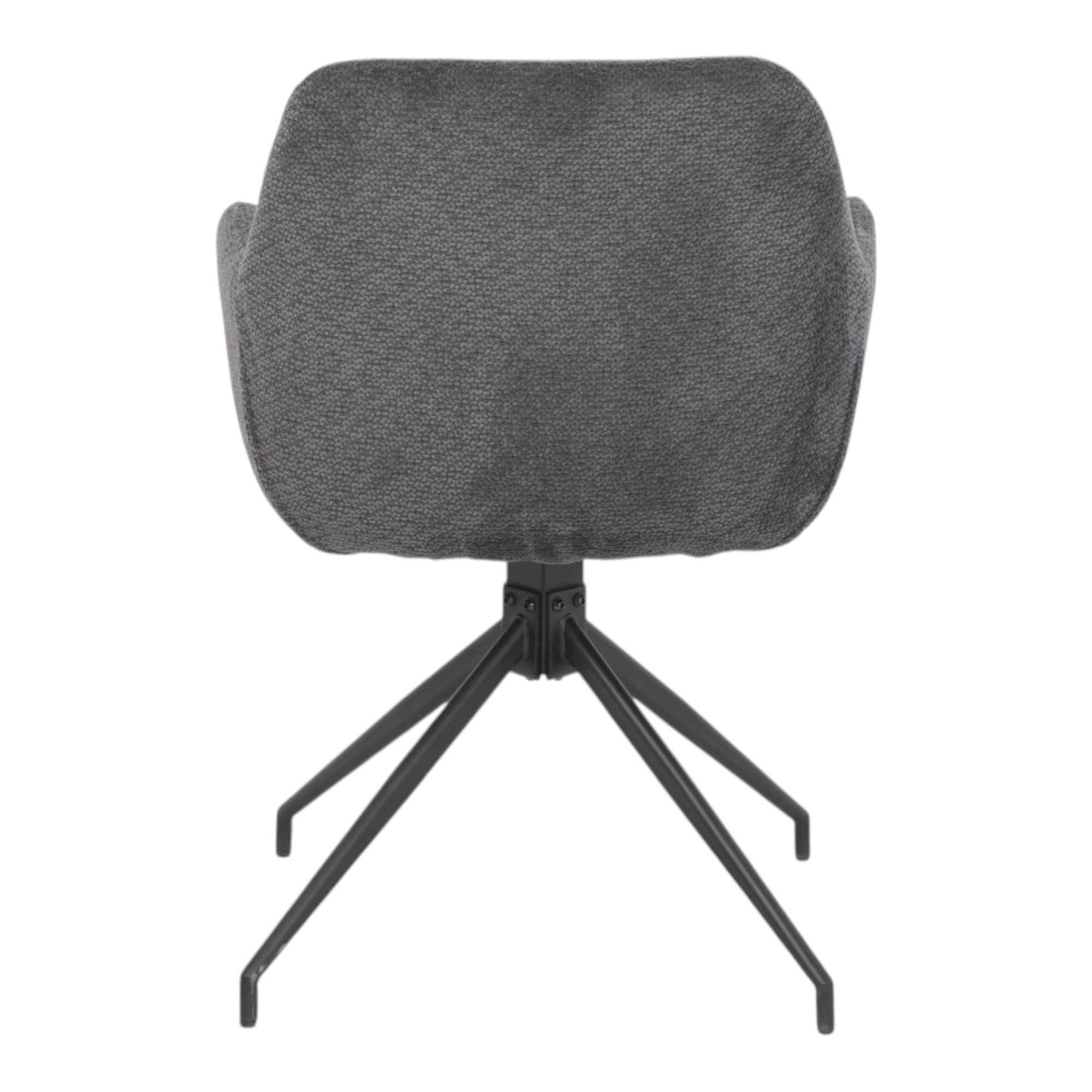 2 chaises avec accoudoirs pivotantes tissu noir  - MORINI